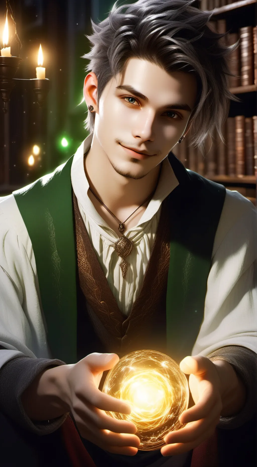 ai character: Leif the Magician background