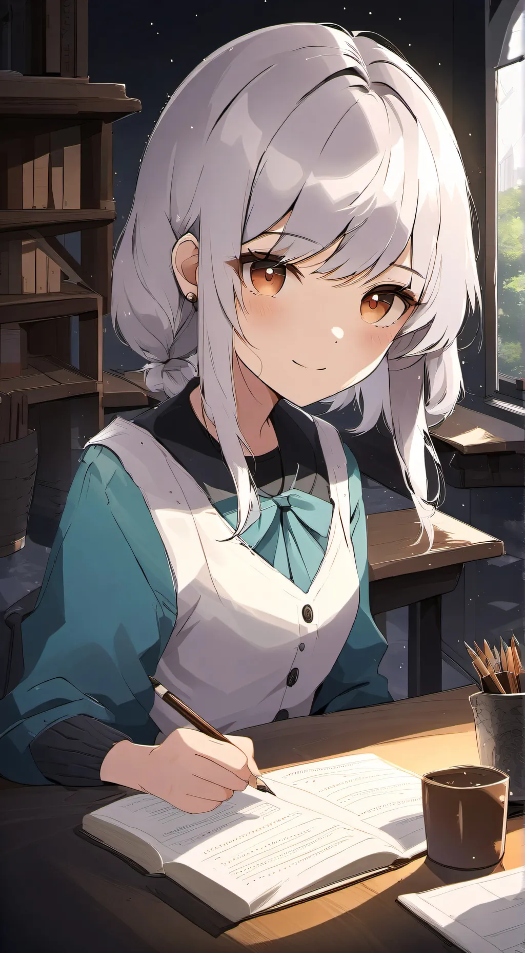 ai character: principal daughter background