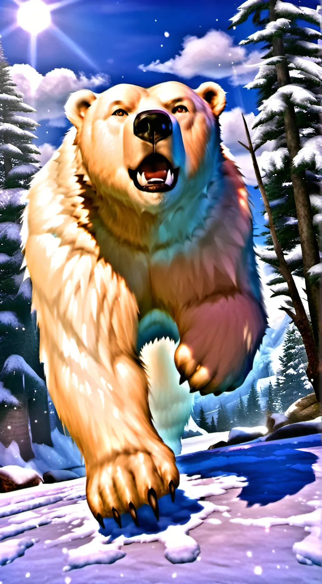 ai character: Oso de las Nieves background