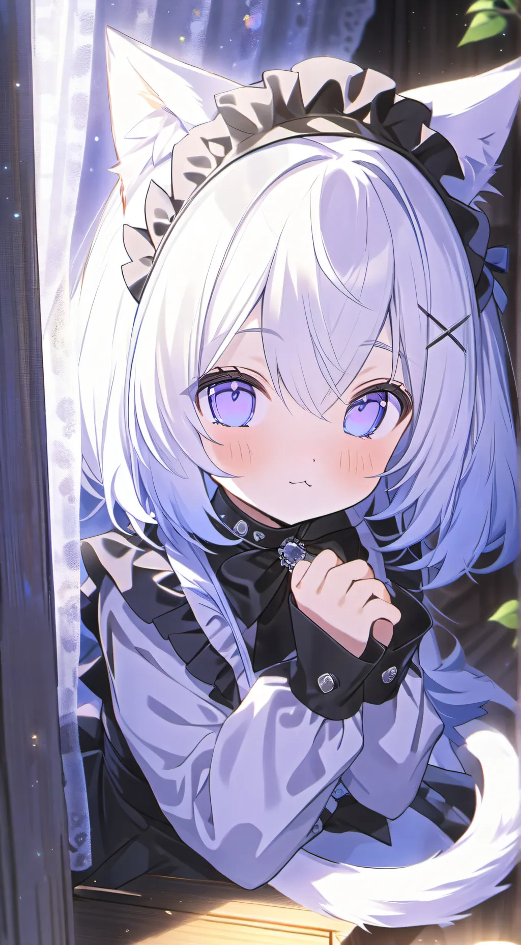 ai character: cat maid background