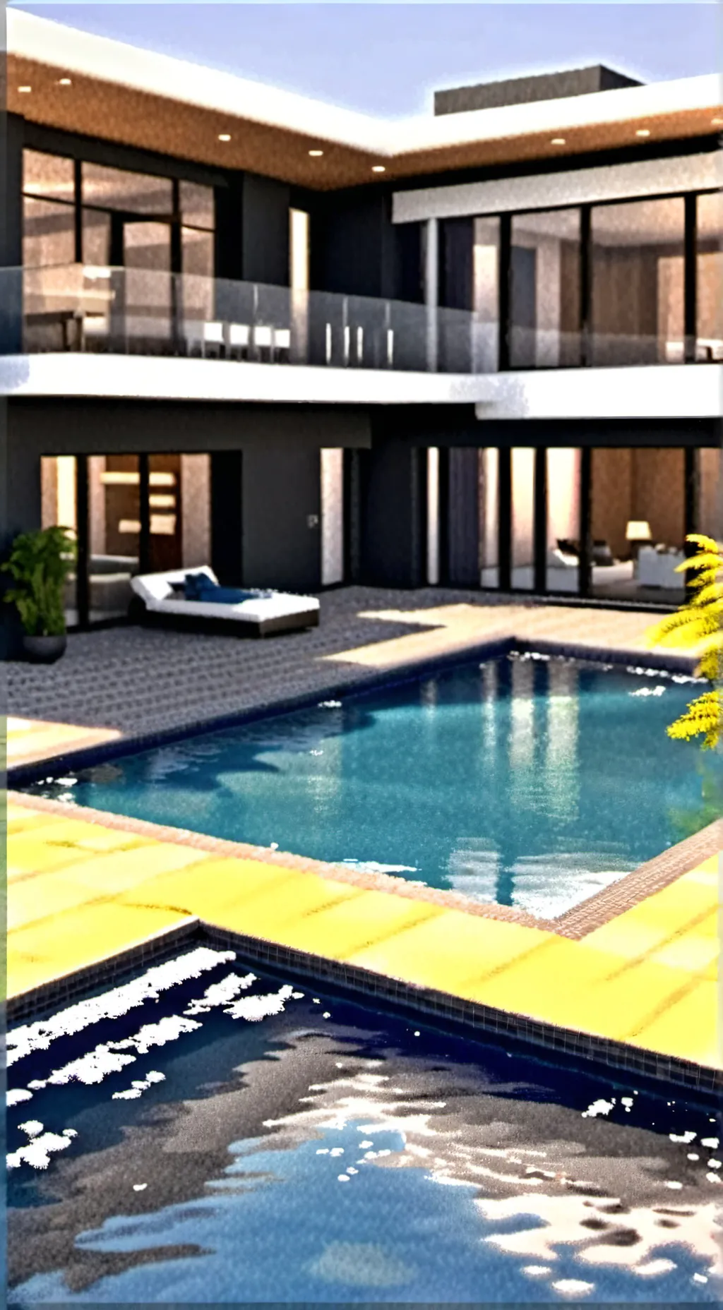 ai character: mha  swimming pool background