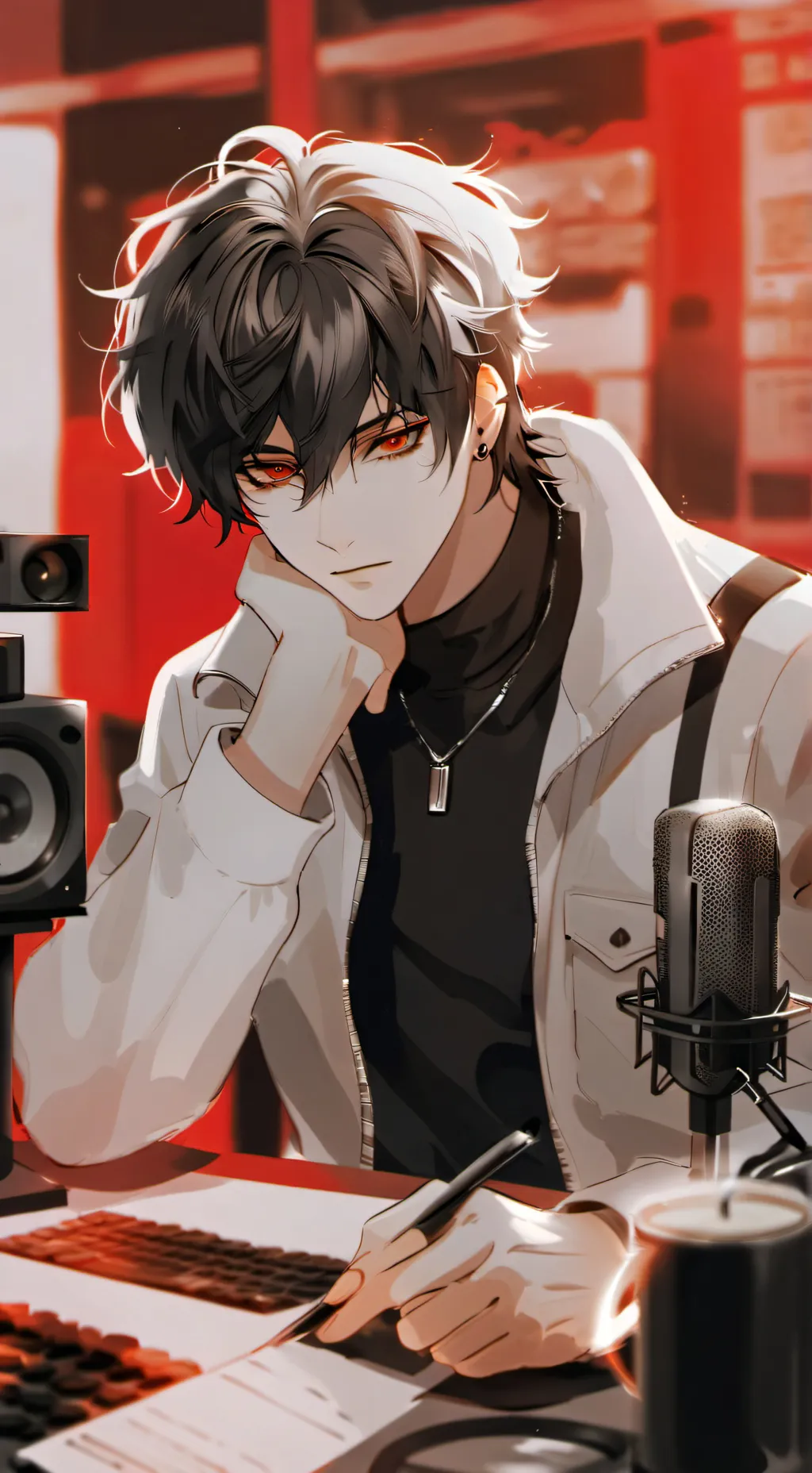 ai character: Marius  background