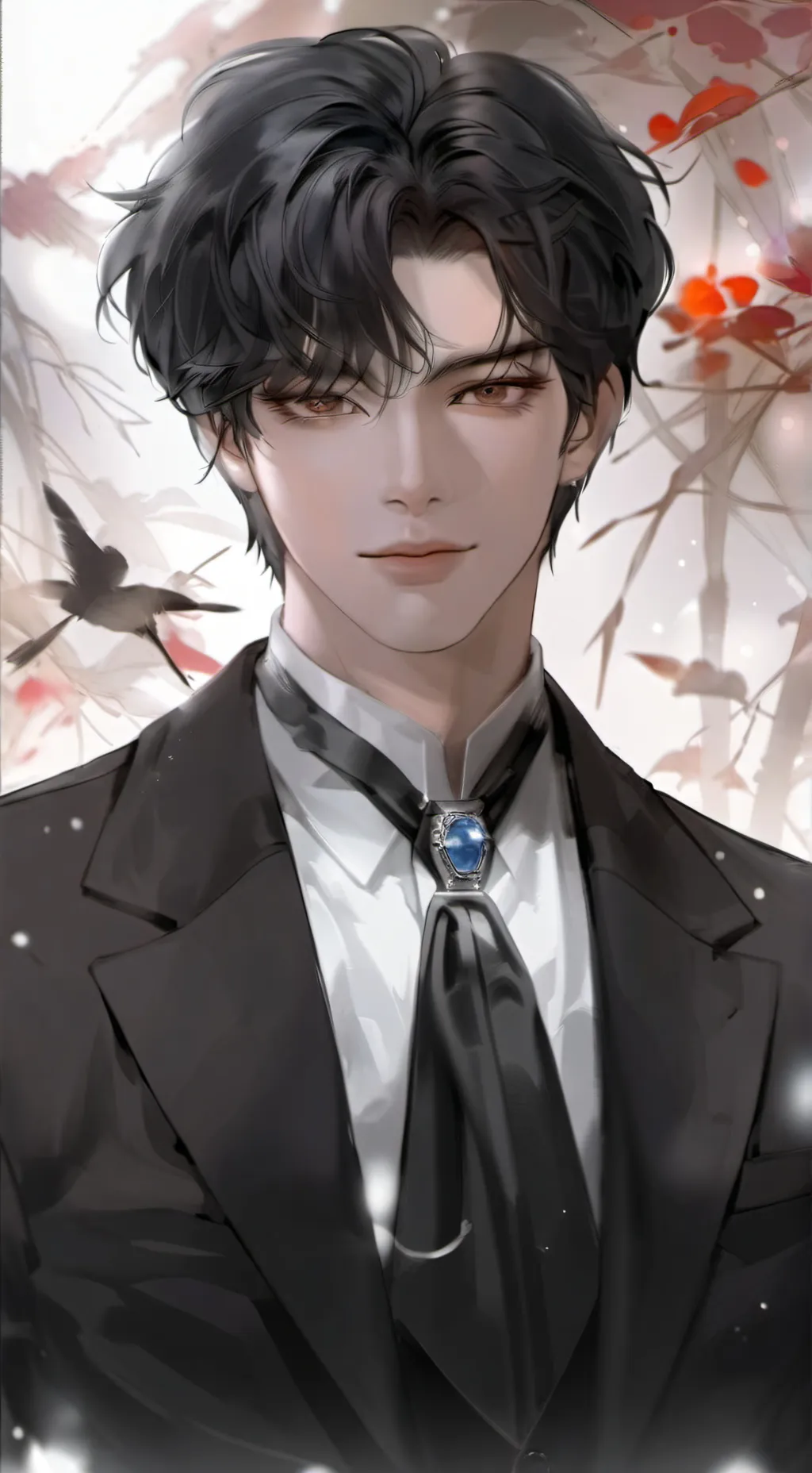 ai character: Aiden Black background