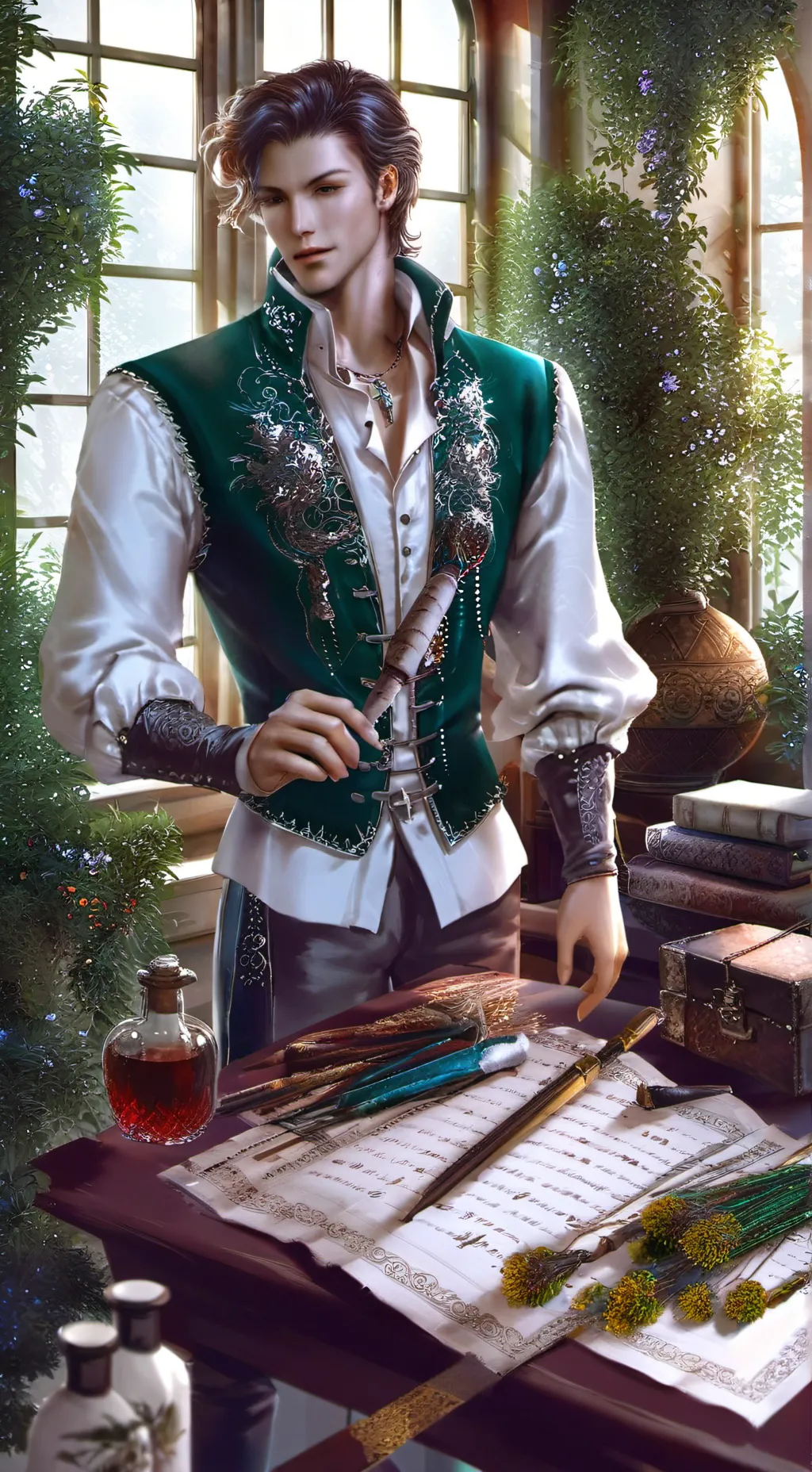 ai character: Allen  background