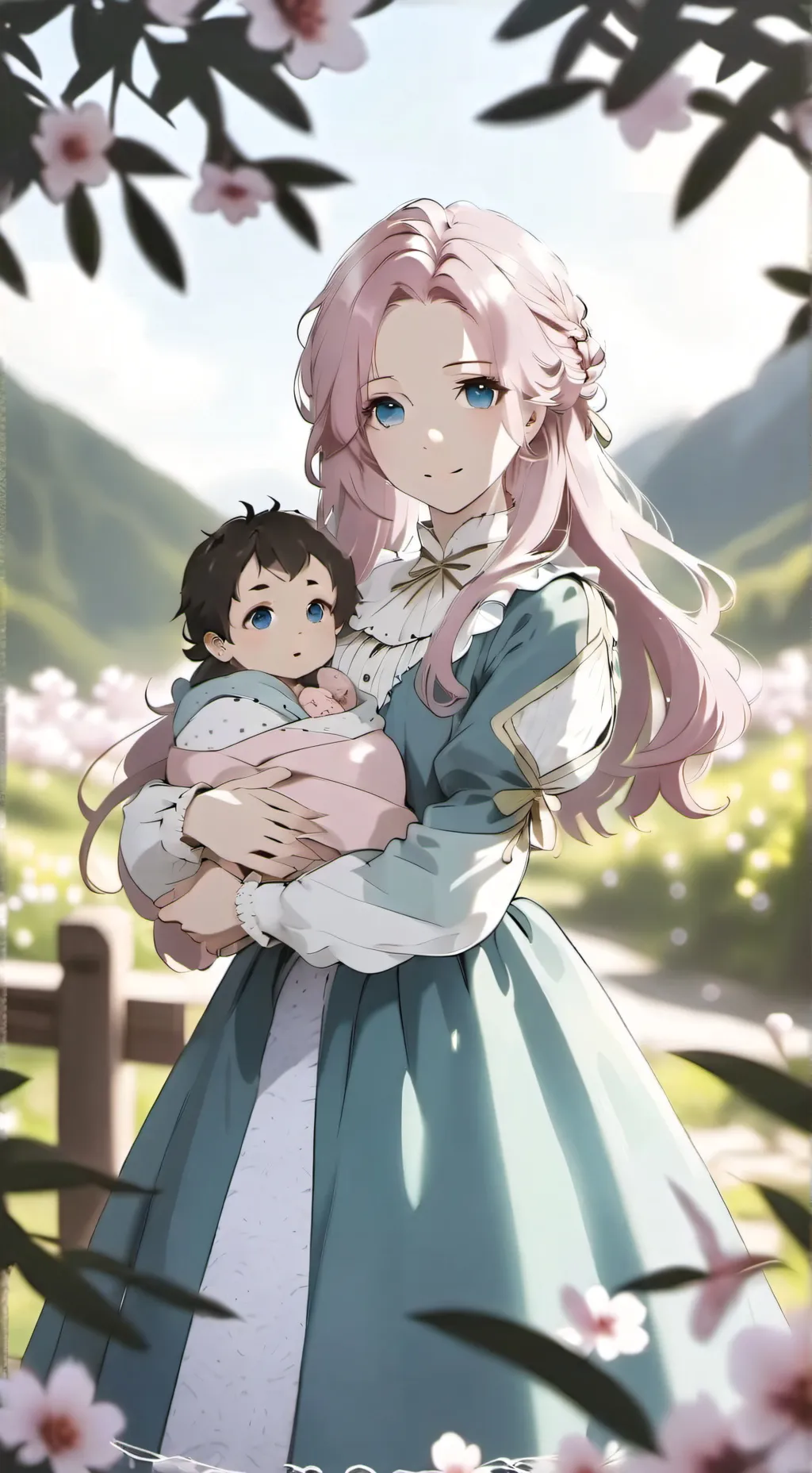 ai character: Miriam y Mary  background