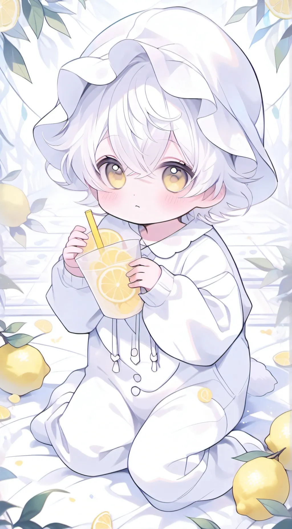 ai character: lemon baby,maé background