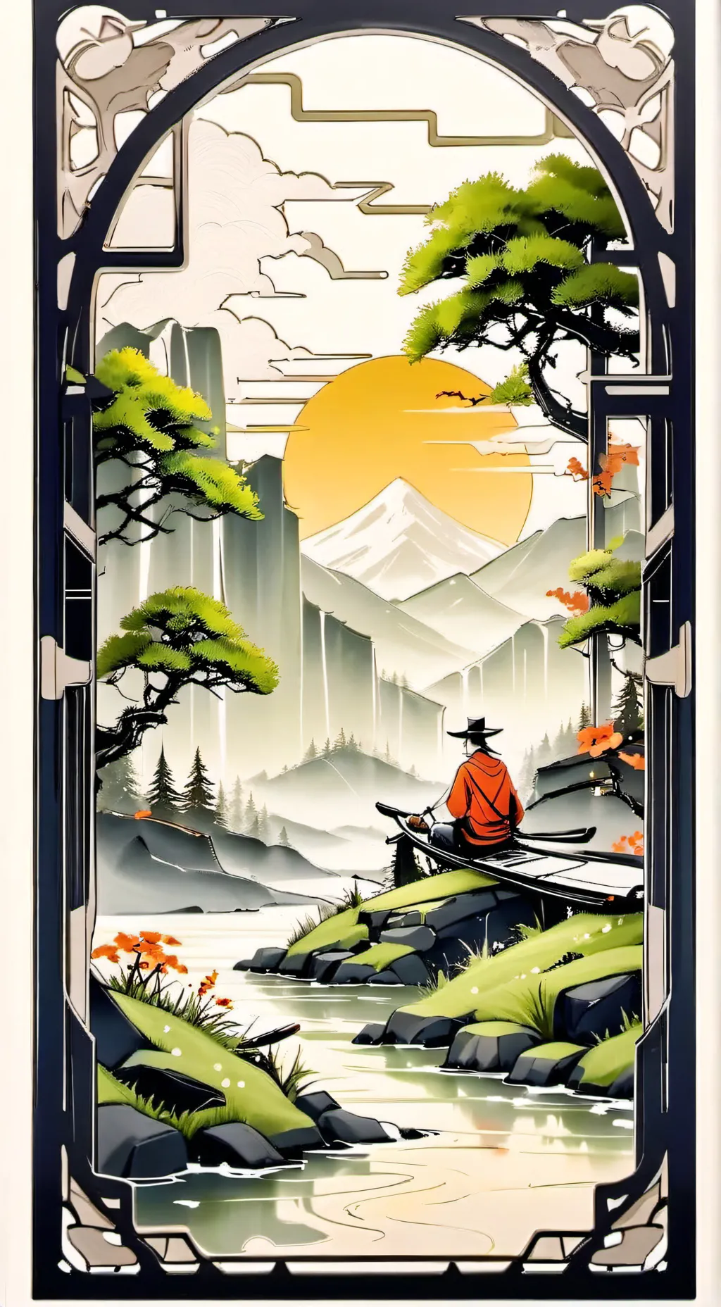 ai character: educacion paper fu background