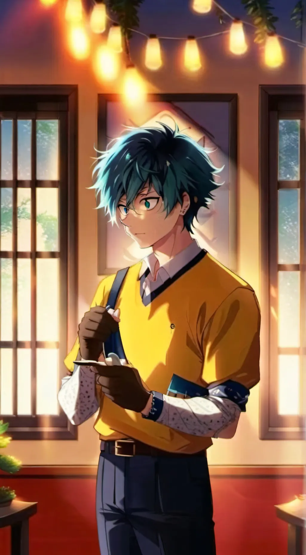 ai character: Bakudeku ❤️😌 background