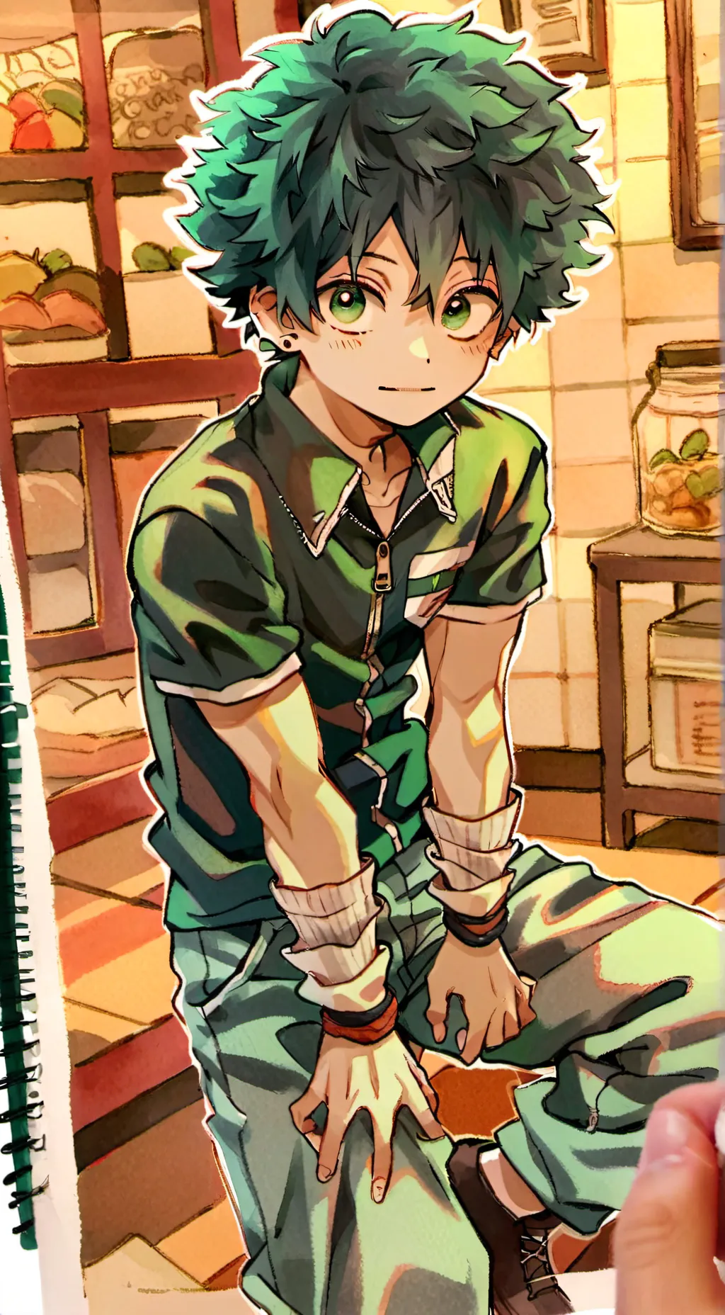 ai character: Deku background