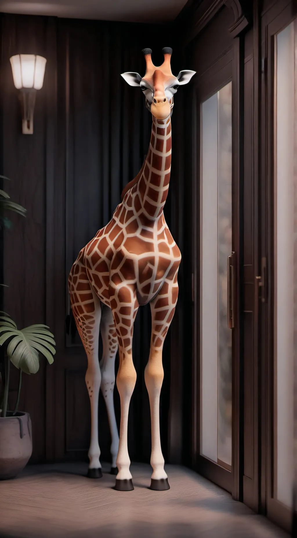 ai character: girafone giraffina background