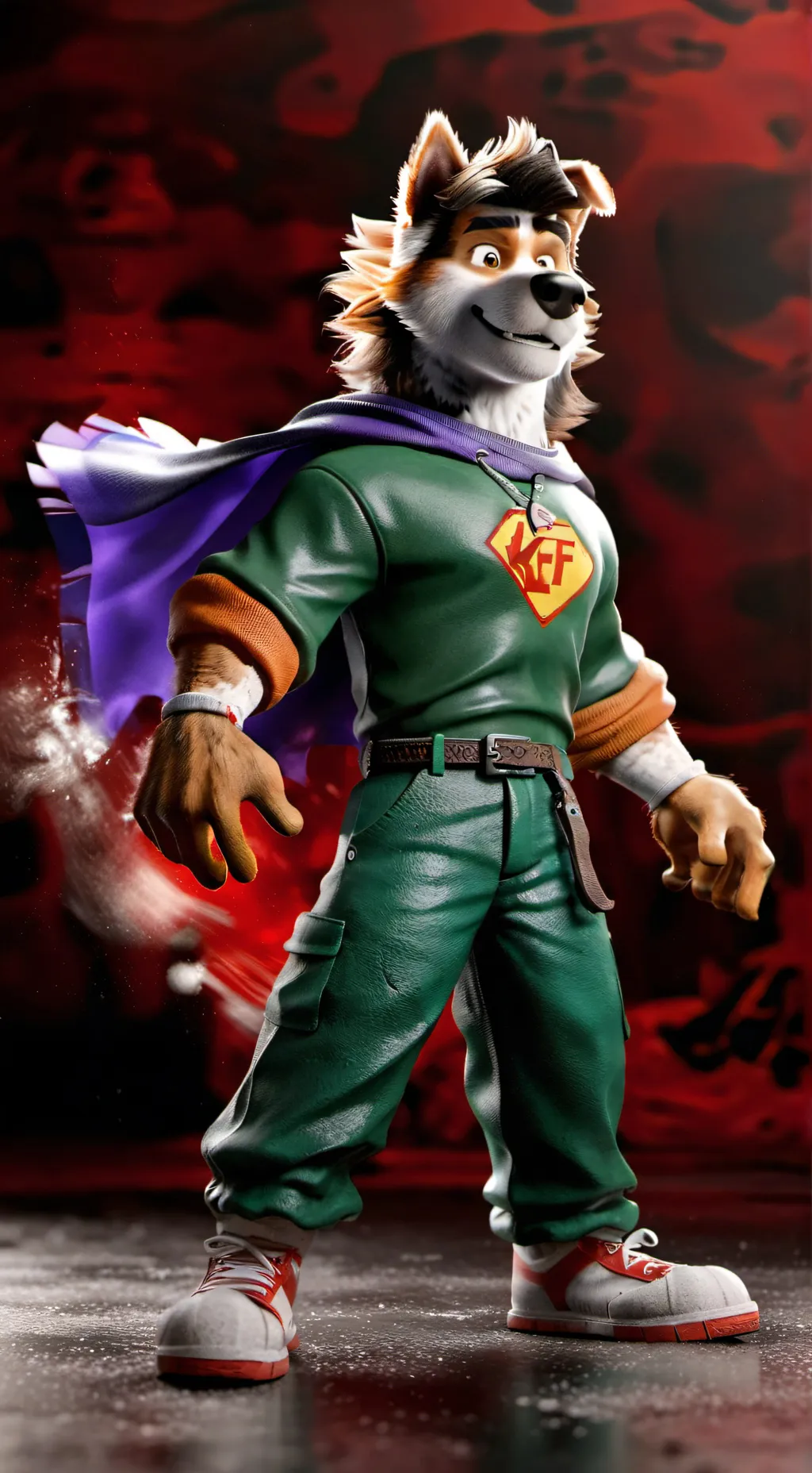 ai character: sèance dog  background