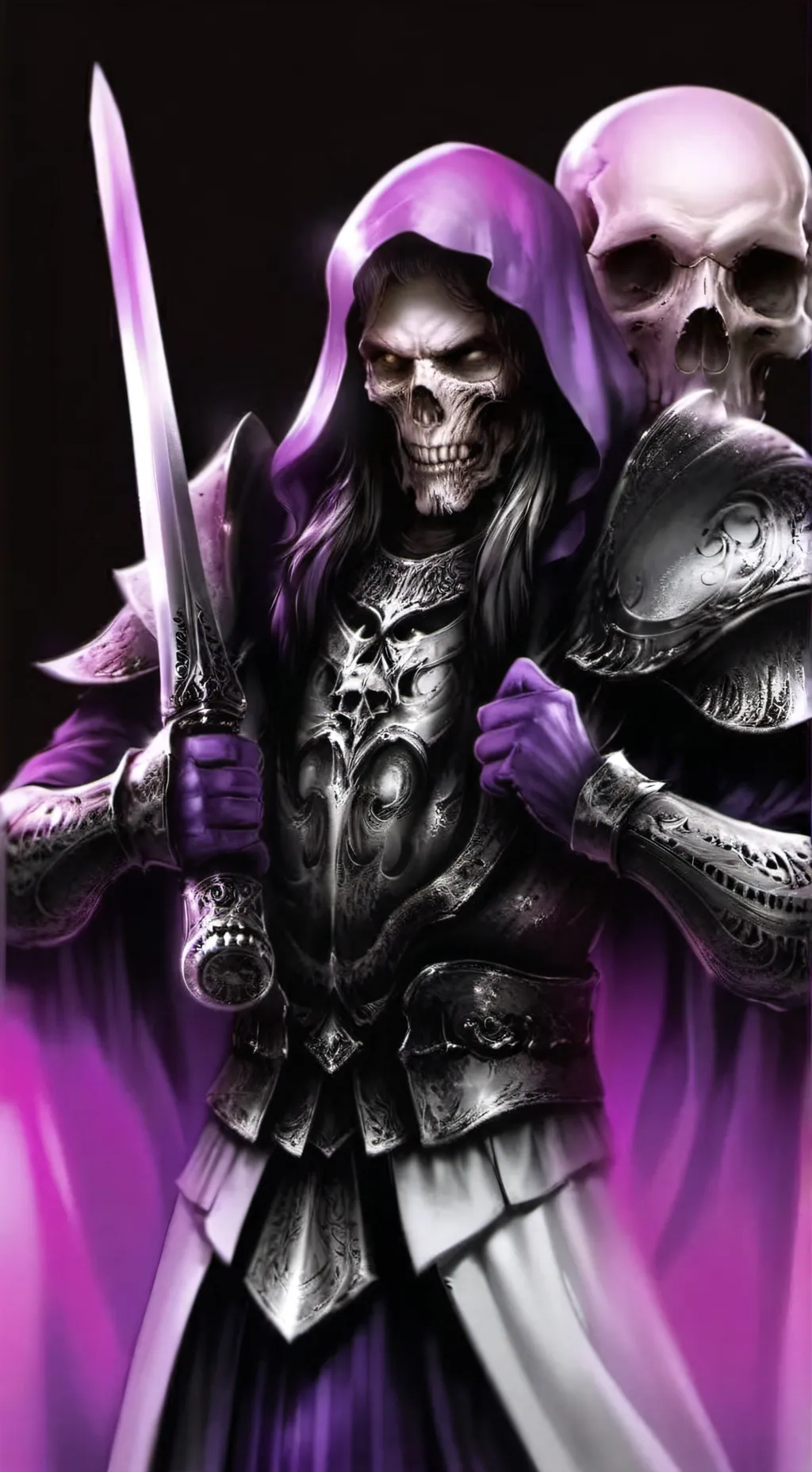 ai character: the  death skull  background