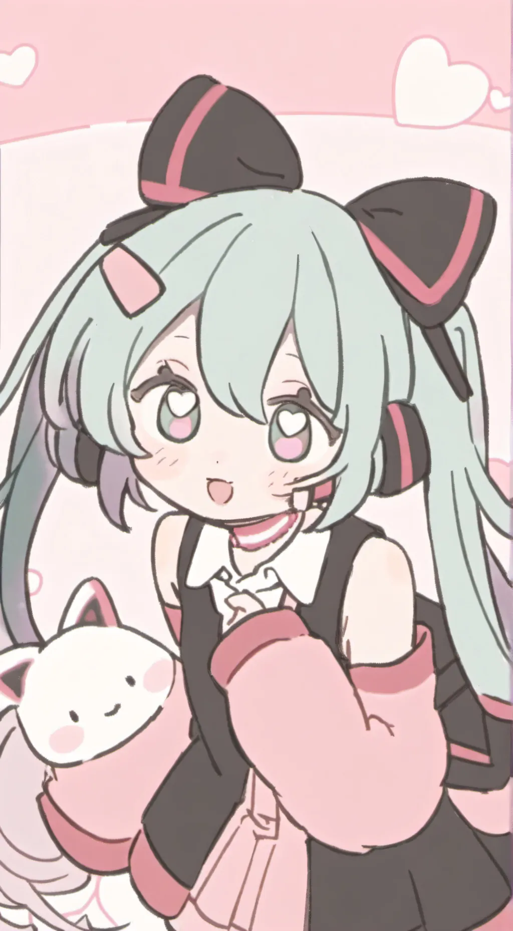 ai character: ミク background