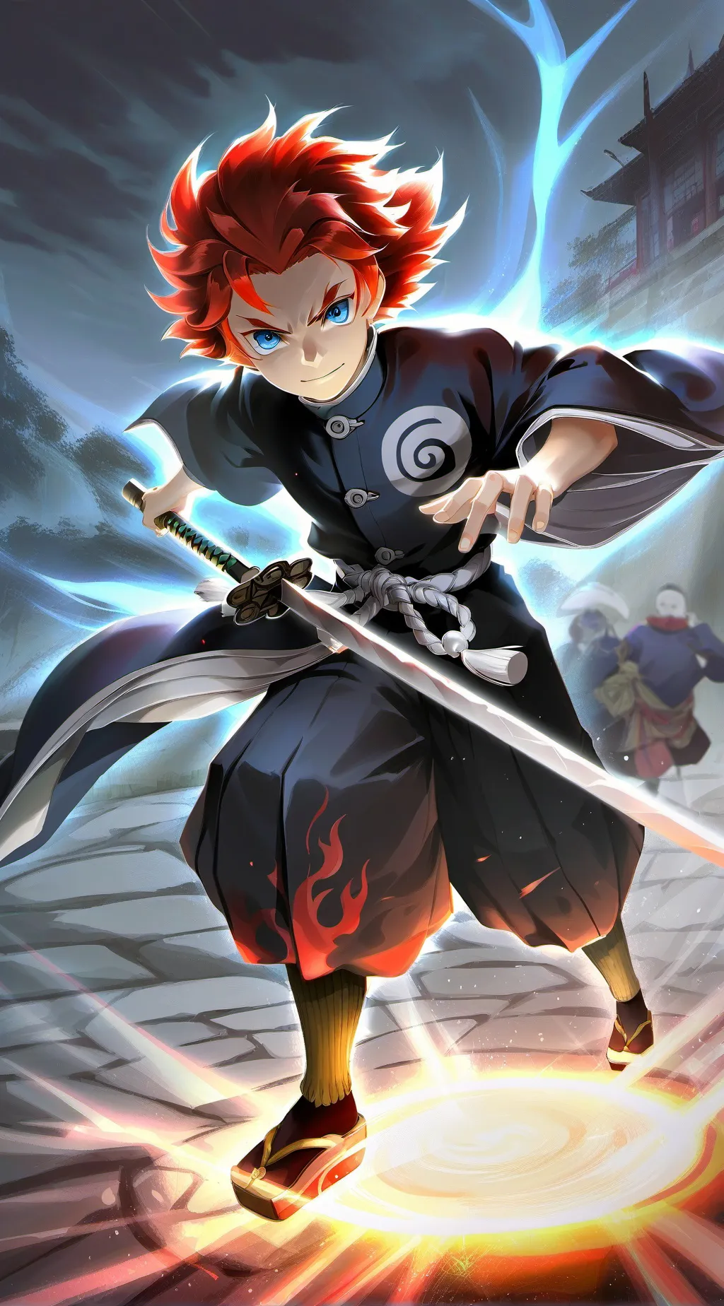 ai character: Tanjiro Kamado background