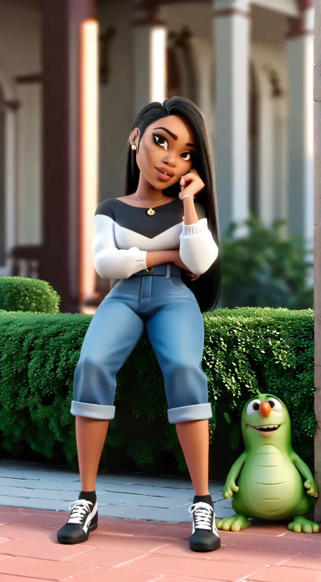 ai character: Nay🩷🫆 background