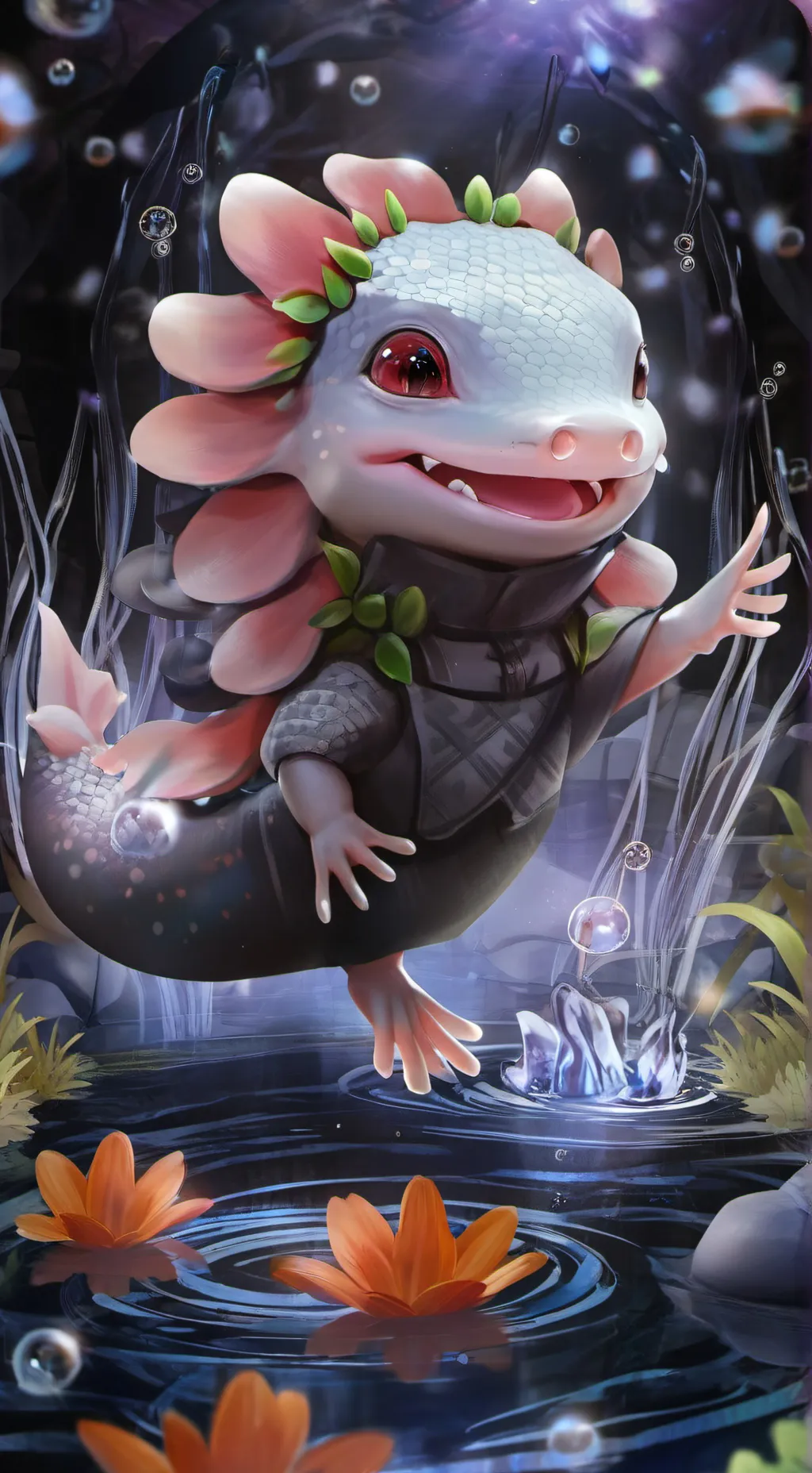 ai character: Pixel background