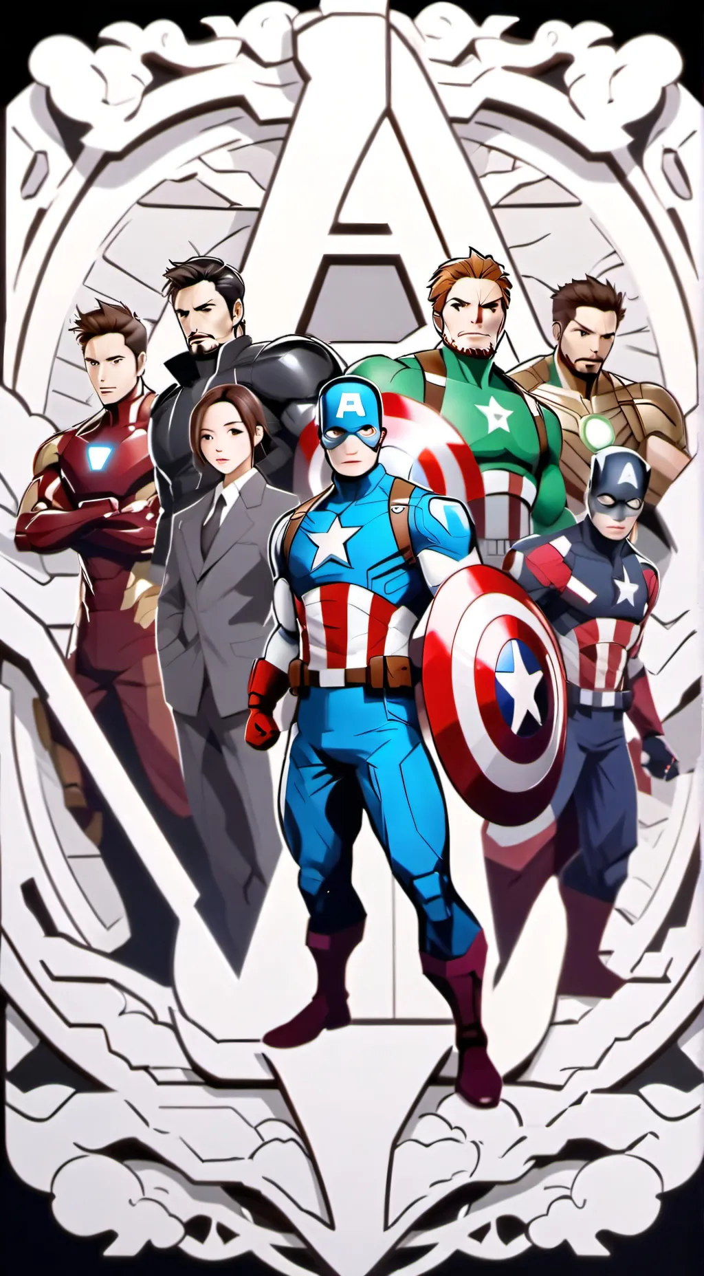 ai character: avengers Powers background