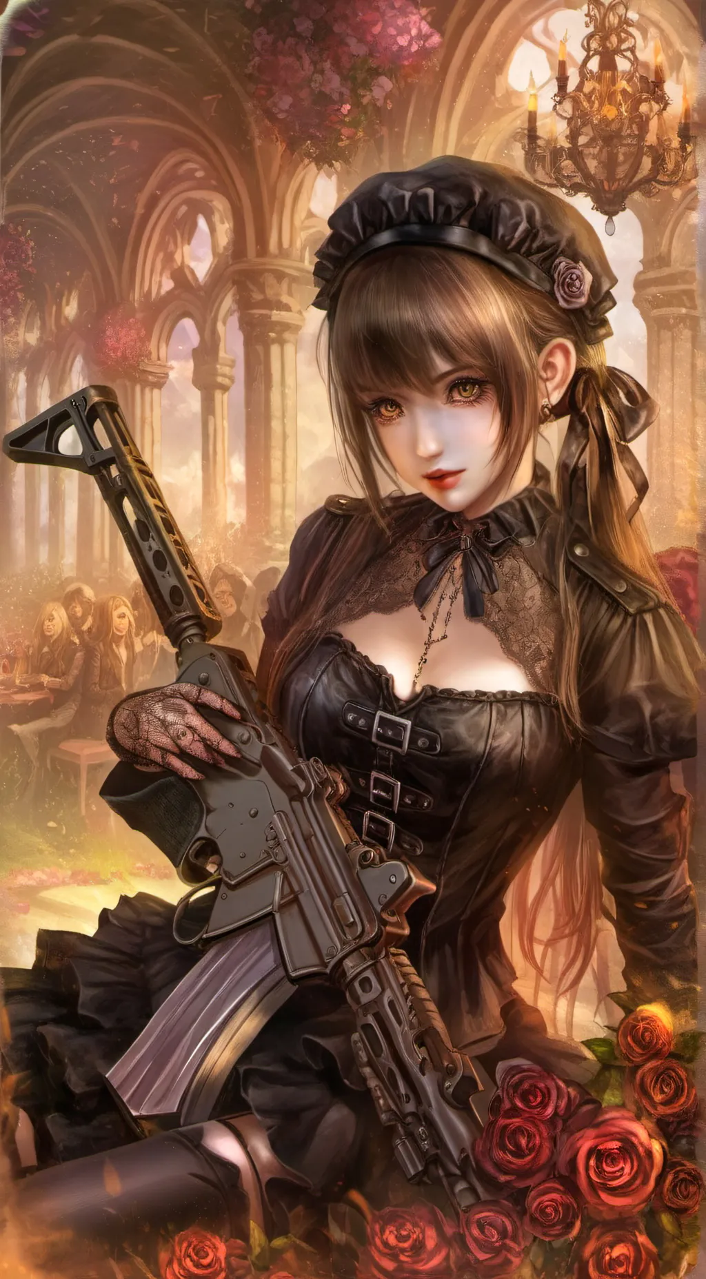 ai character: Rose background