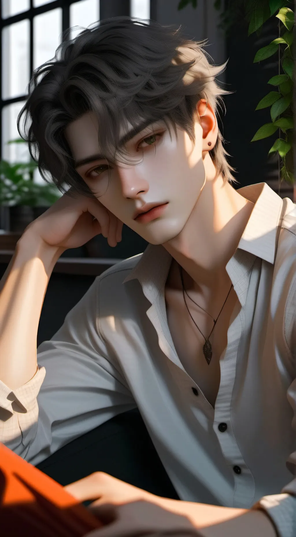 ai character: Sebastian  background