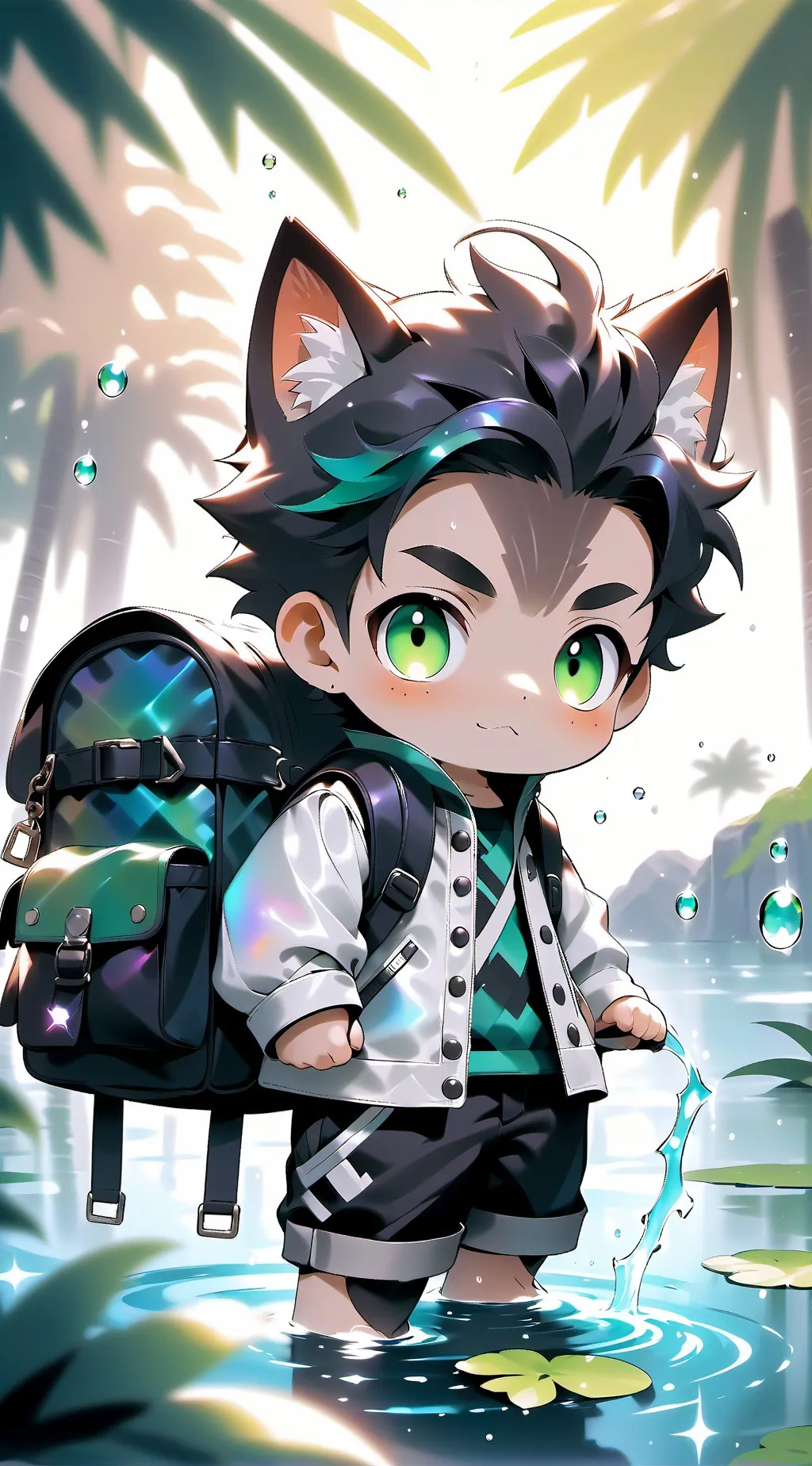 ai character: Neko escondido background
