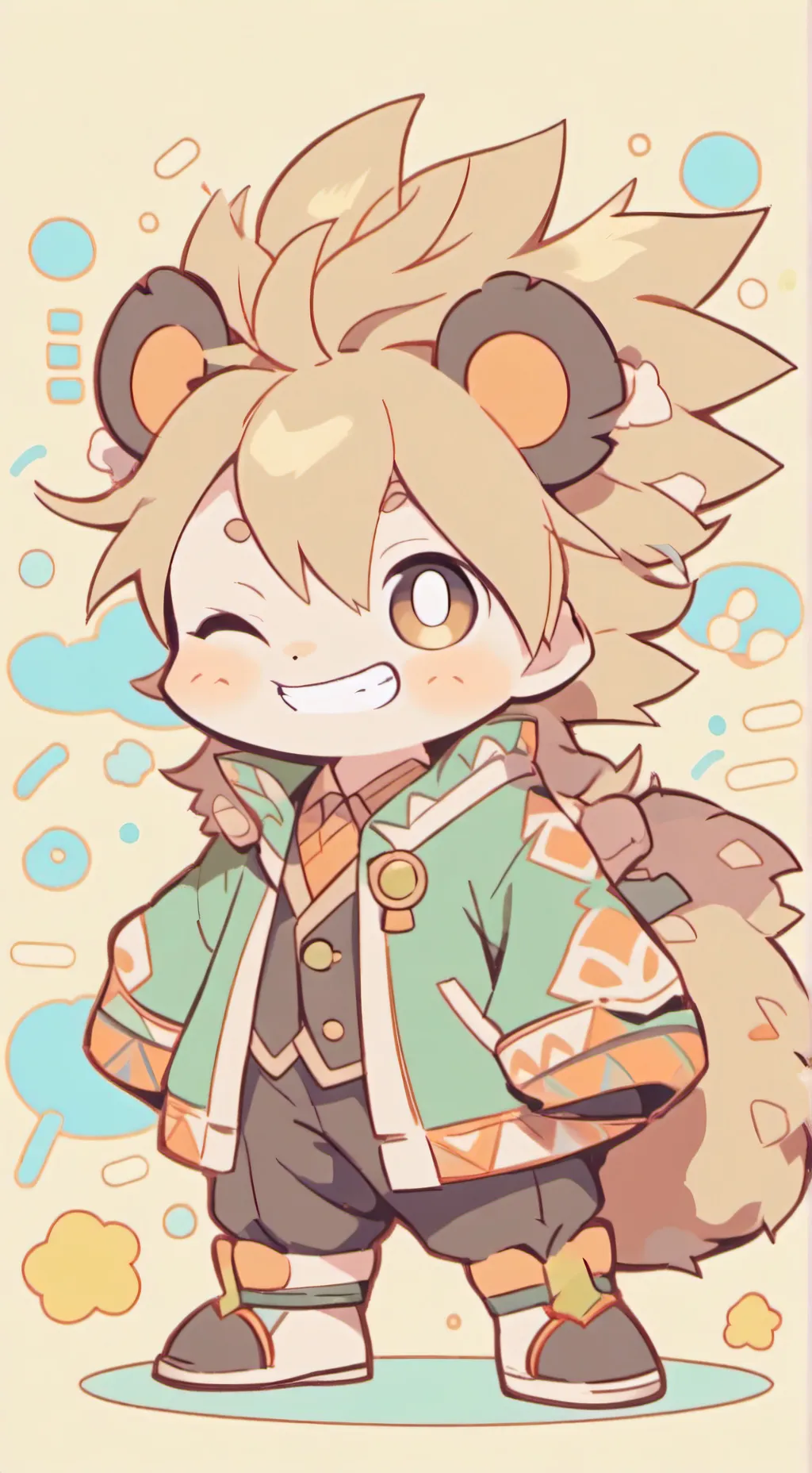 ai character: Orlando porcupine  background