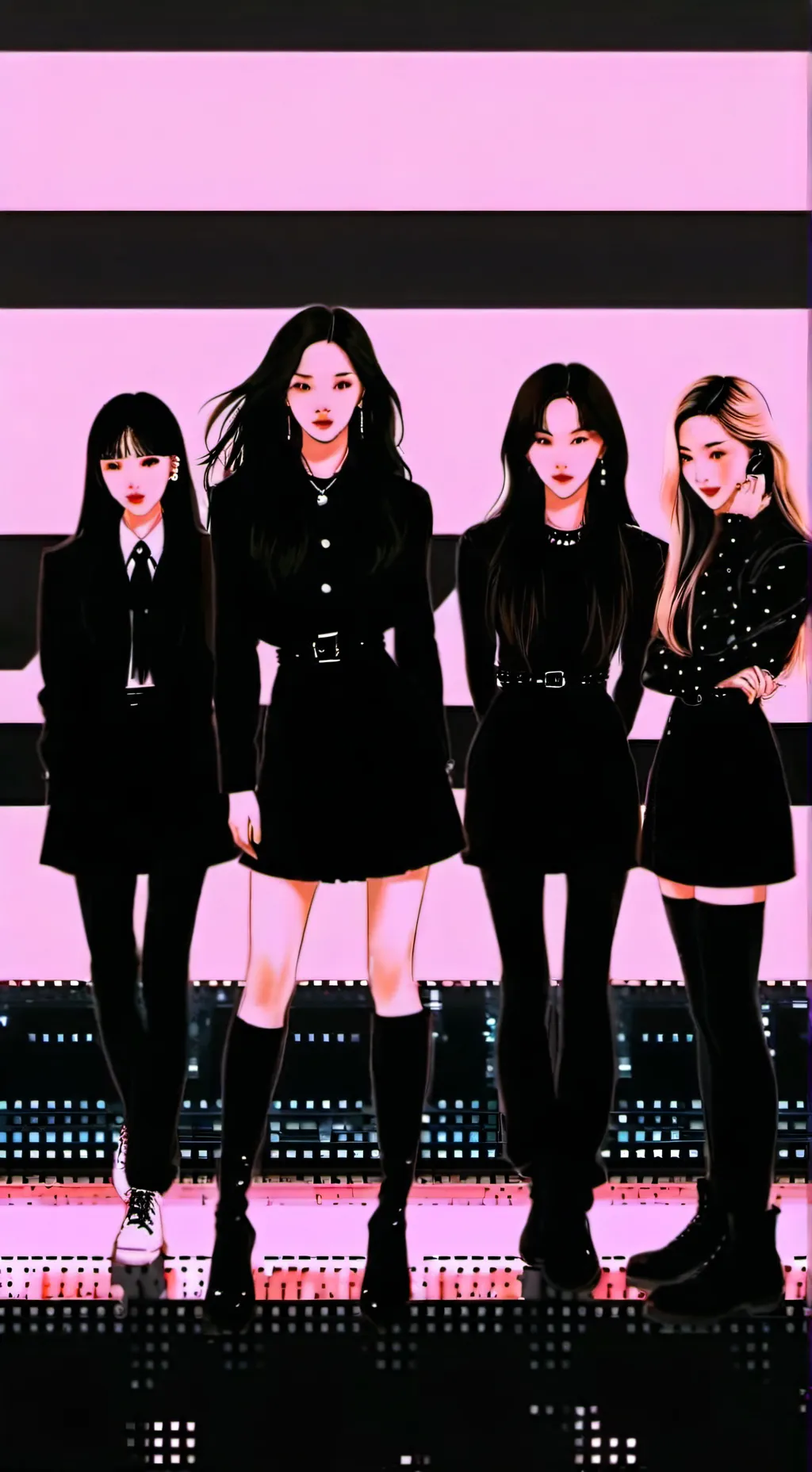 ai character: les blackpink  background