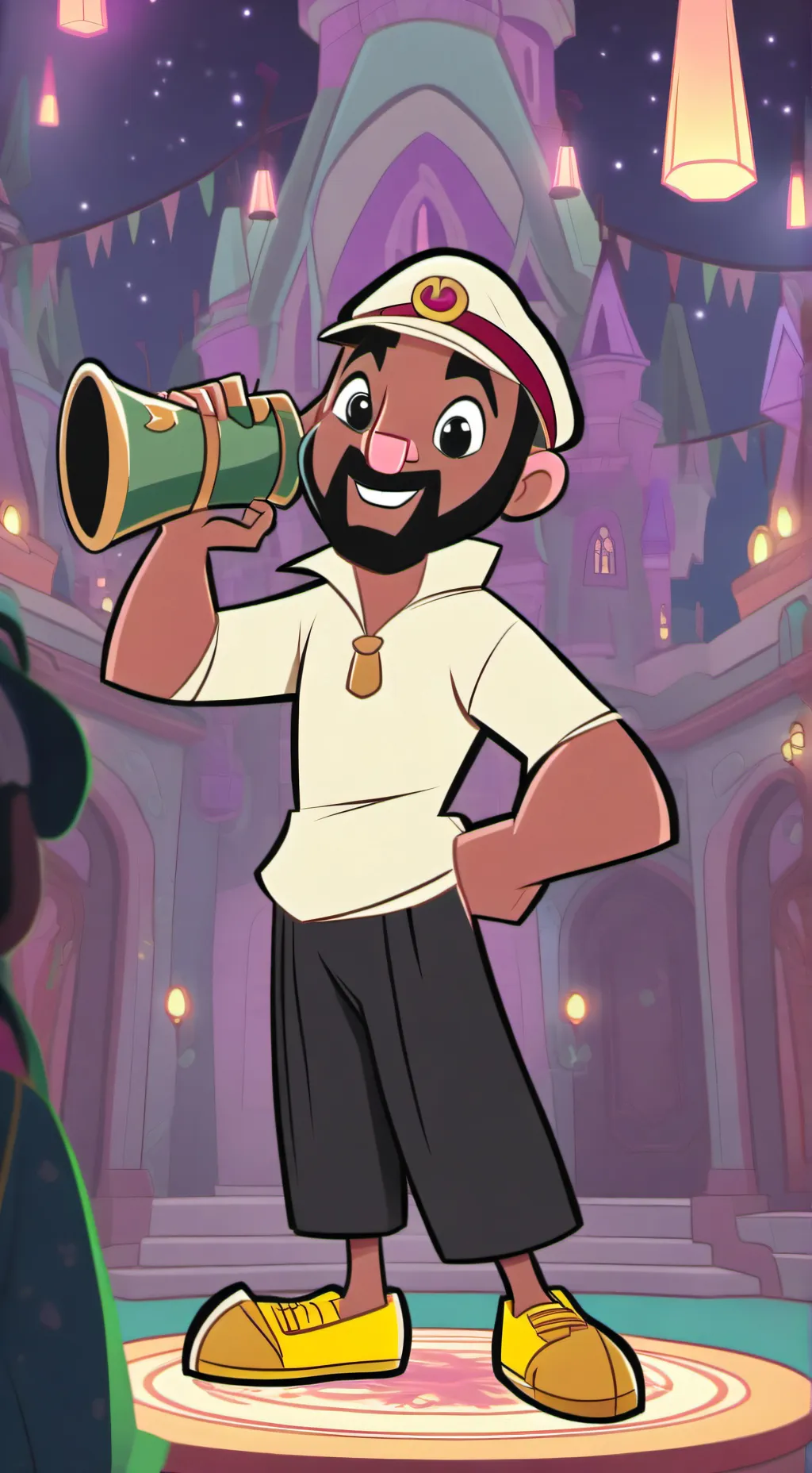 ai character: VHS SANS background