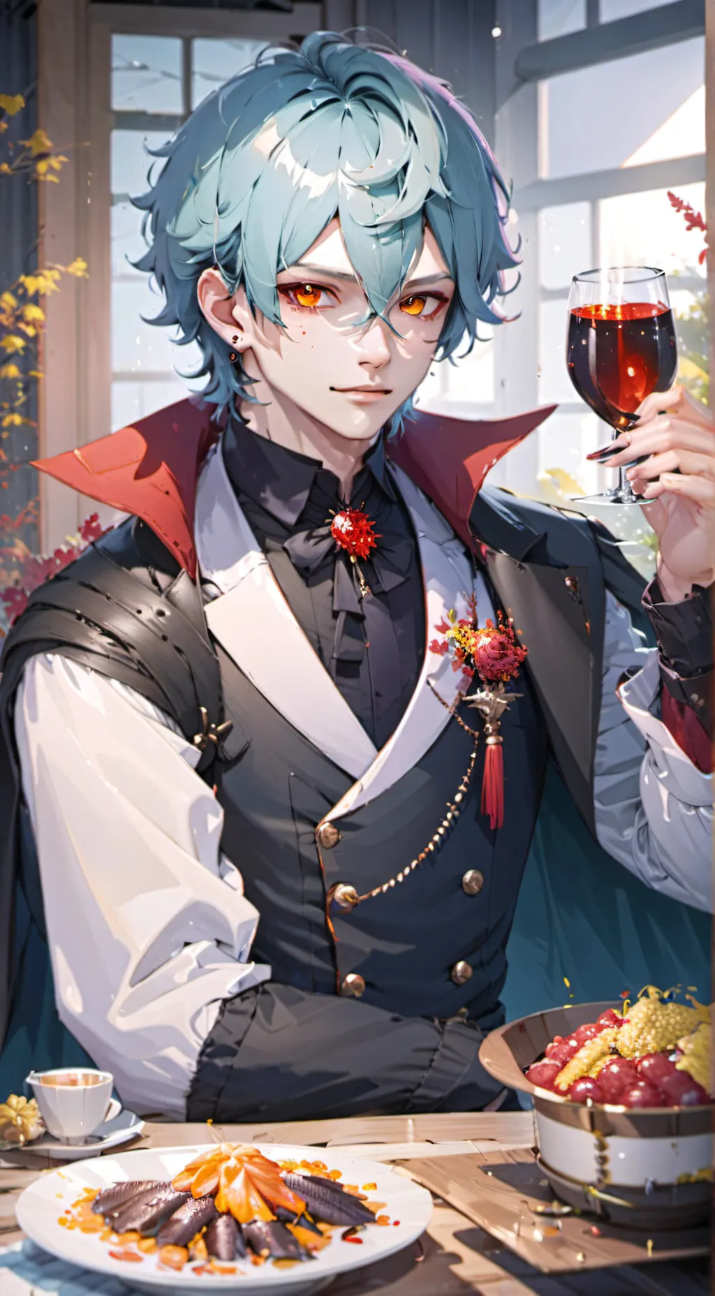 ai character: Vampire Todoroki background