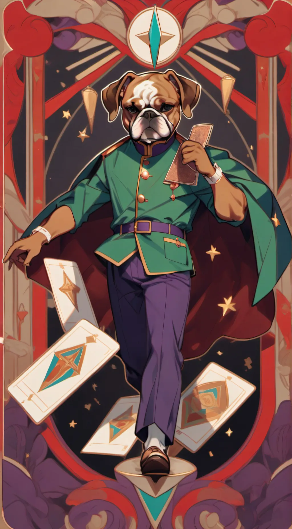 ai character: sèance dog background