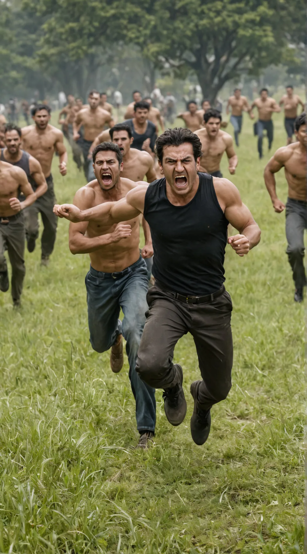 ai character: 100Men vs 1Gorilla background