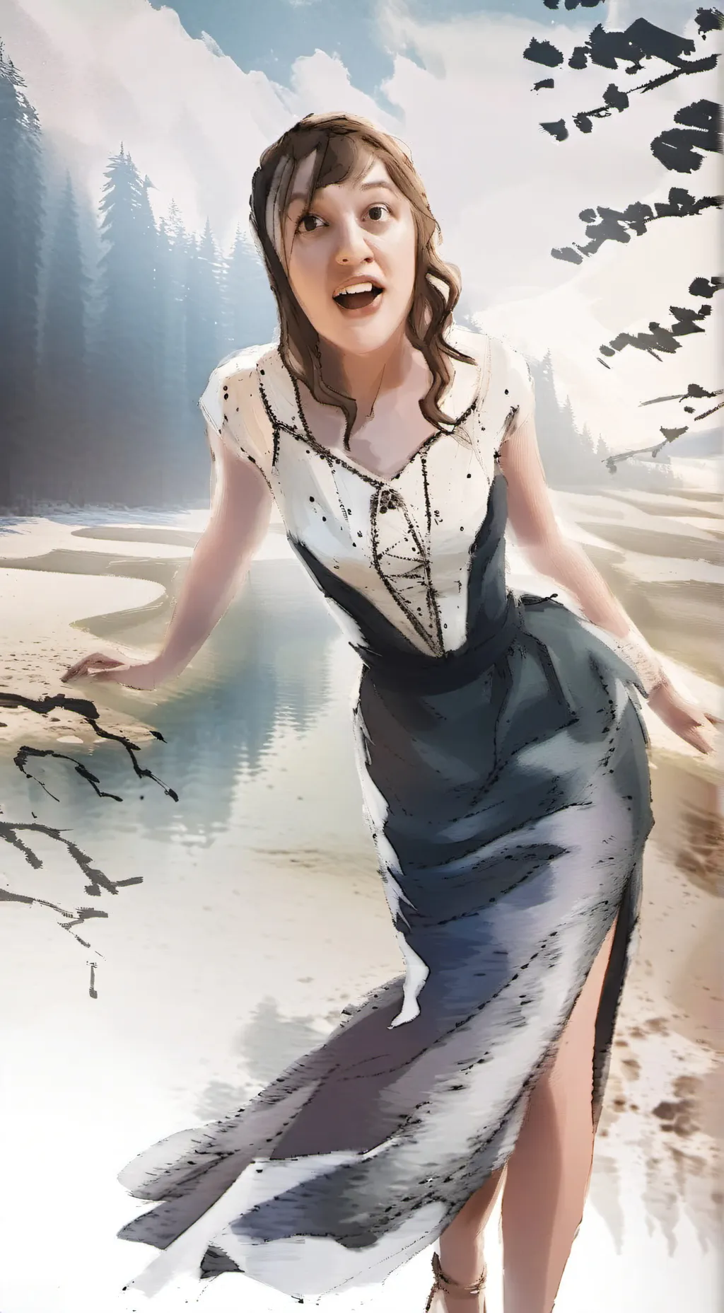 ai character: Wall background