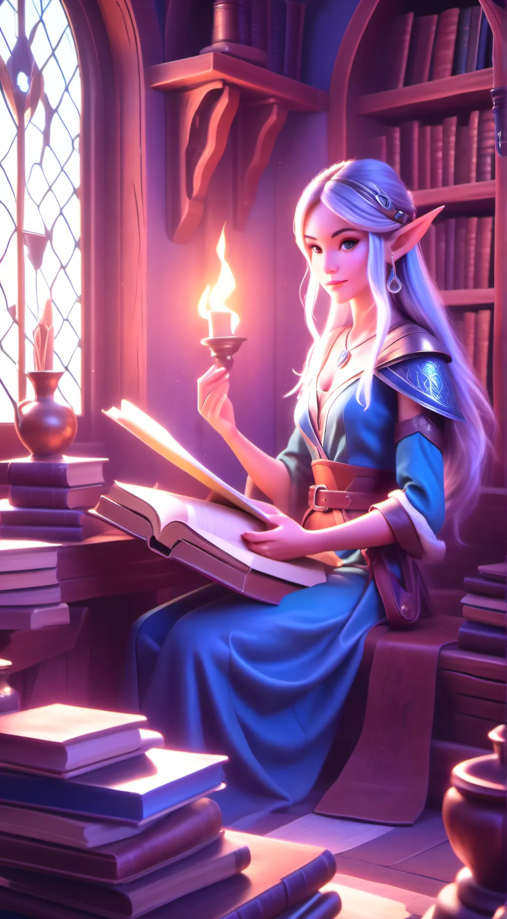 ai character: elfe  background