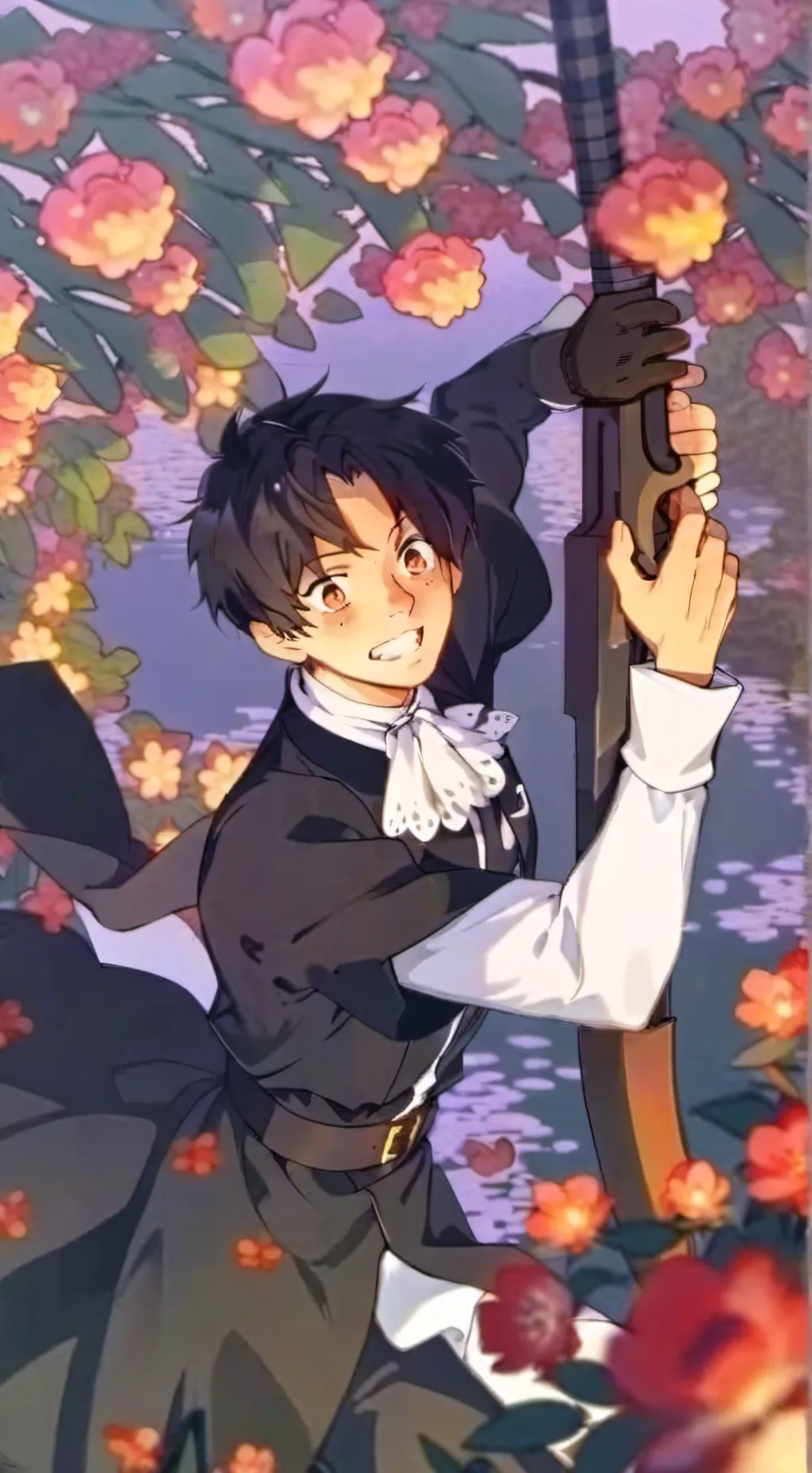 ai character: dandadan  background