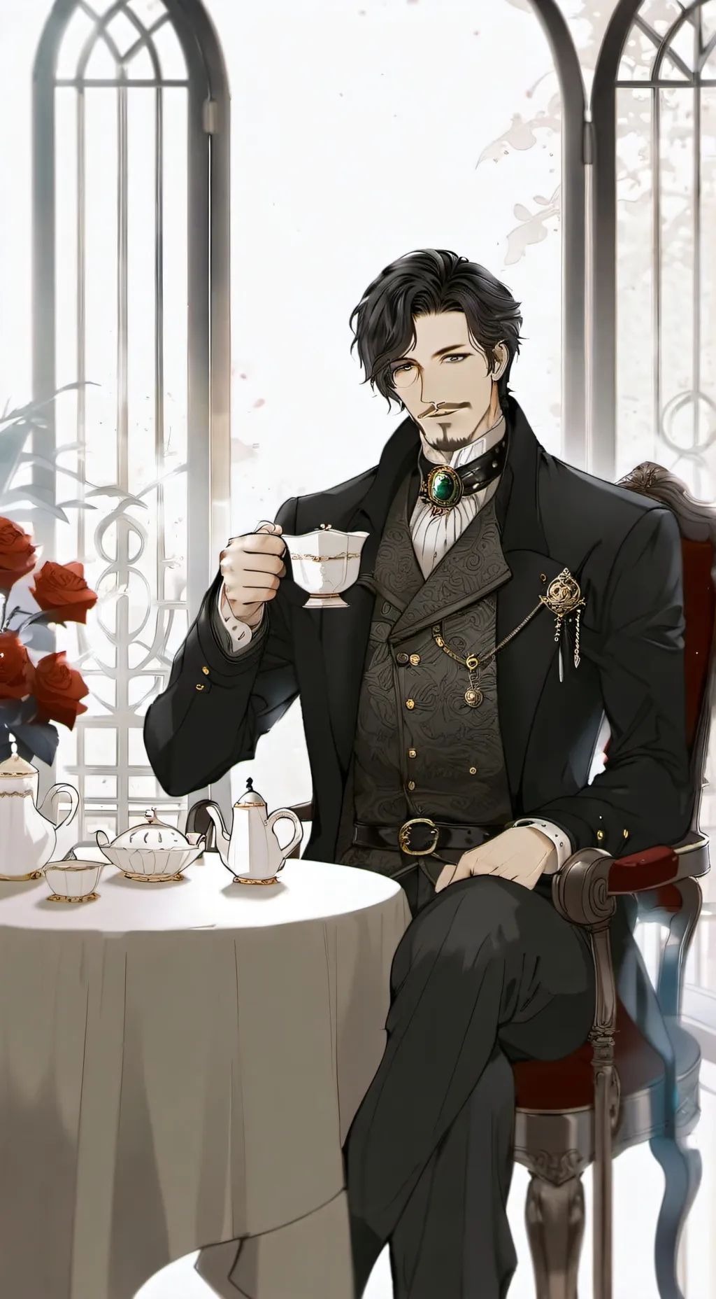 ai character: Fredrick  background