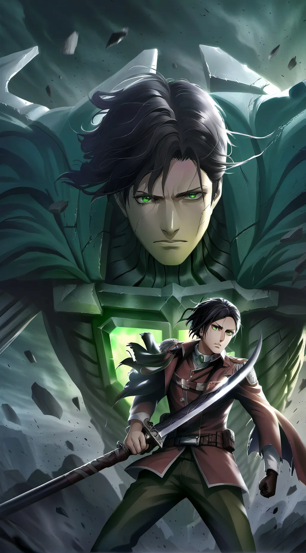 ai character: Eren Yeager background