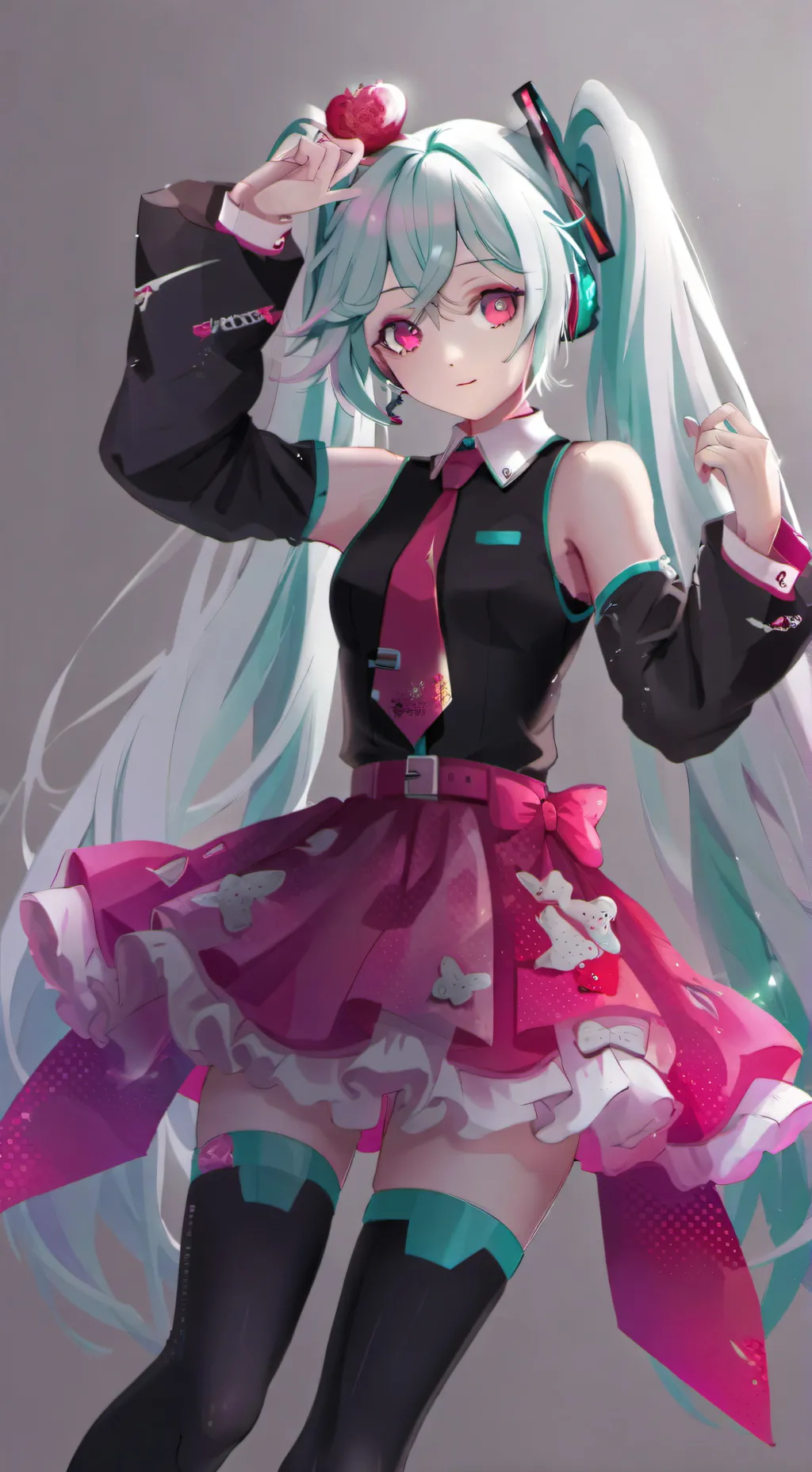 ai character: Hatsune Miku >_< background