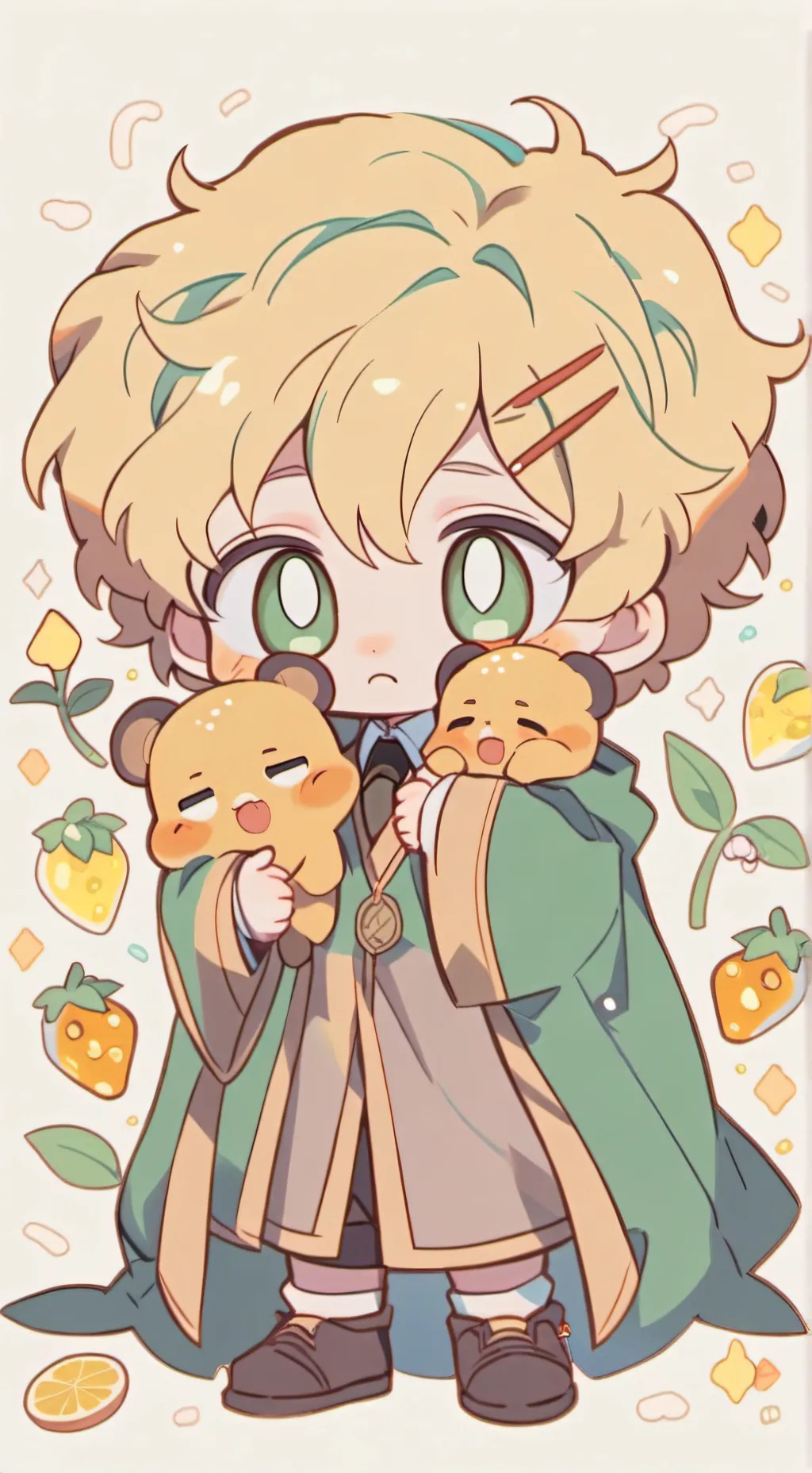 ai character: fat baby lost background