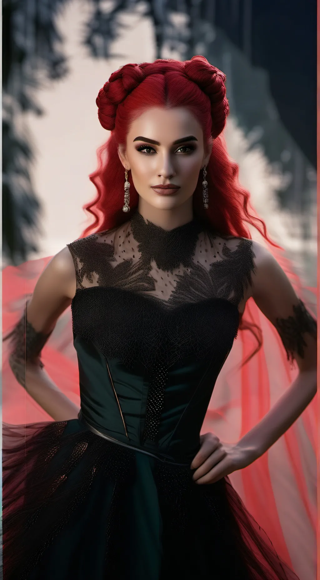 ai character: Red background