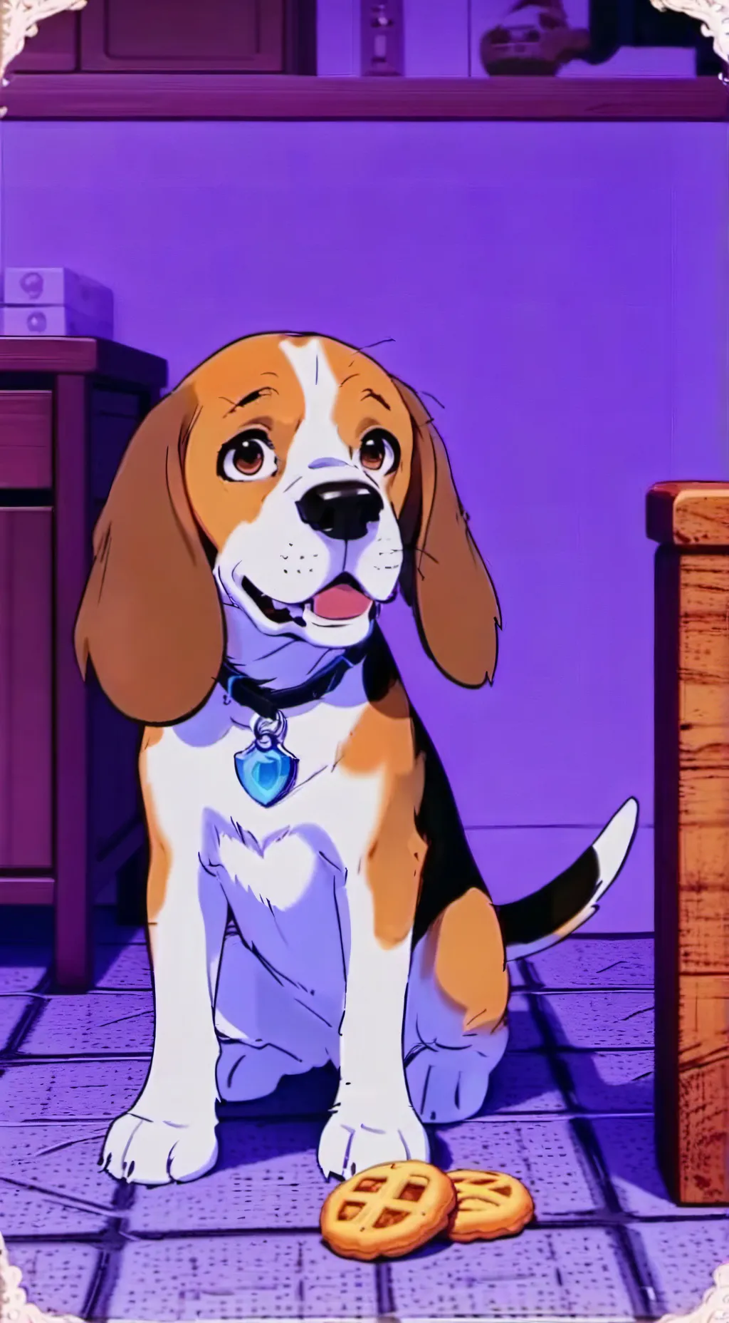 ai character: Beagle Furry Spirit background
