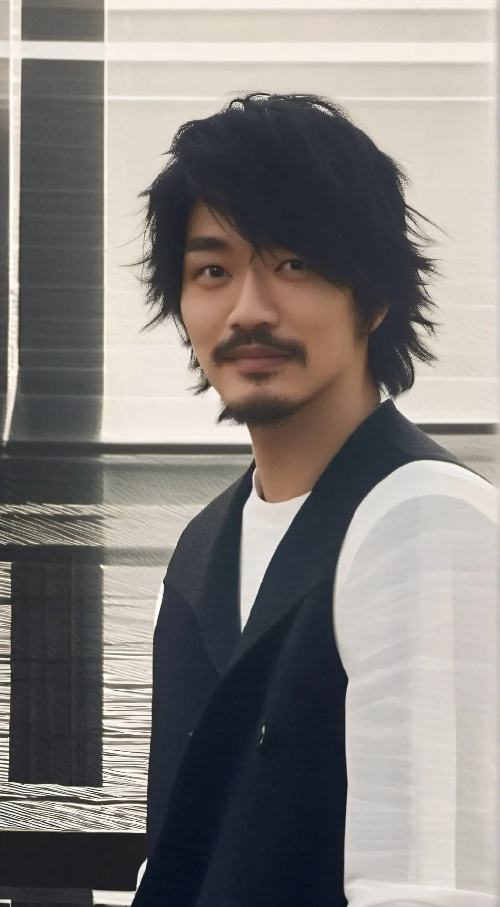 ai character: HE'S EXPECTING...  background