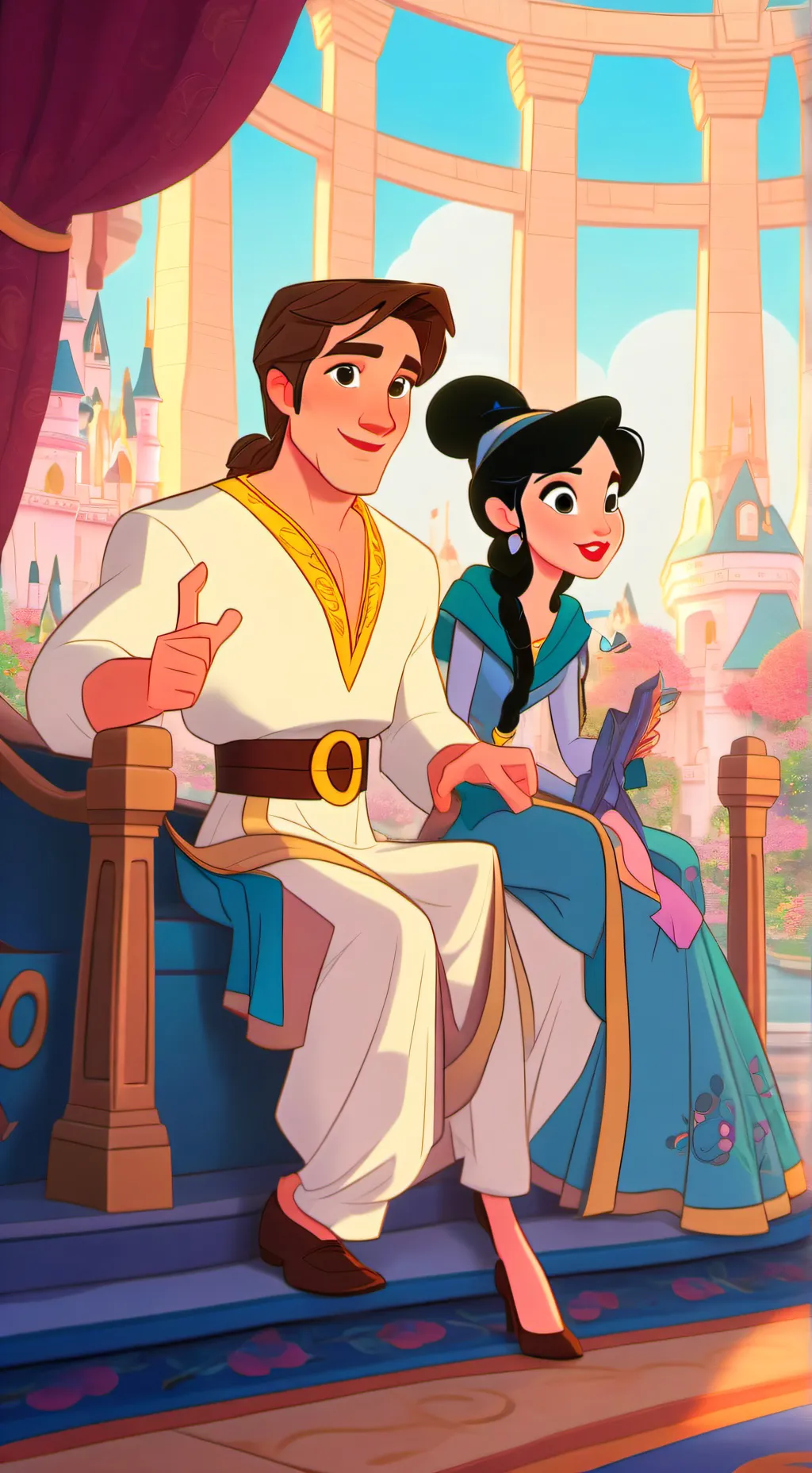 ai character: Sprout and Cosmo background