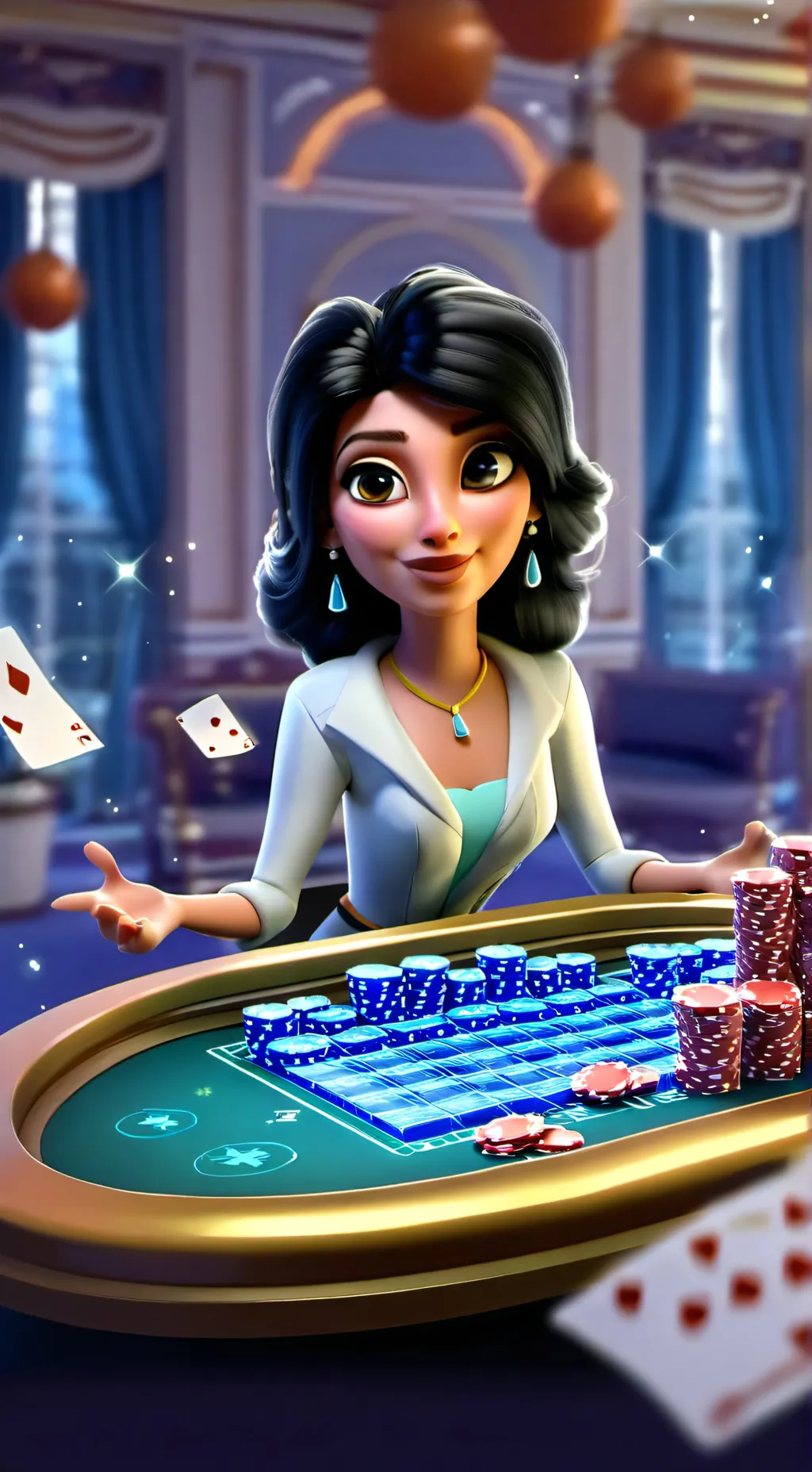 ai character: Dw casinoo background