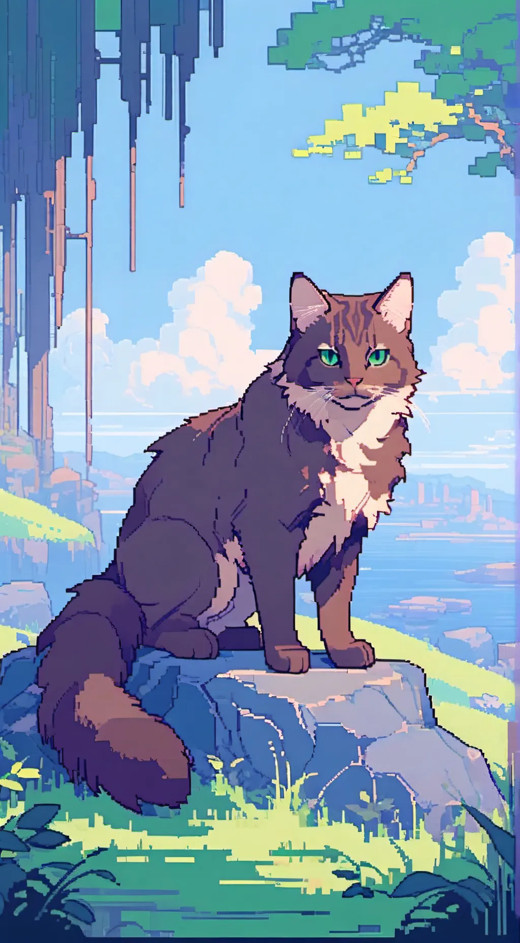 ai character: random cat background