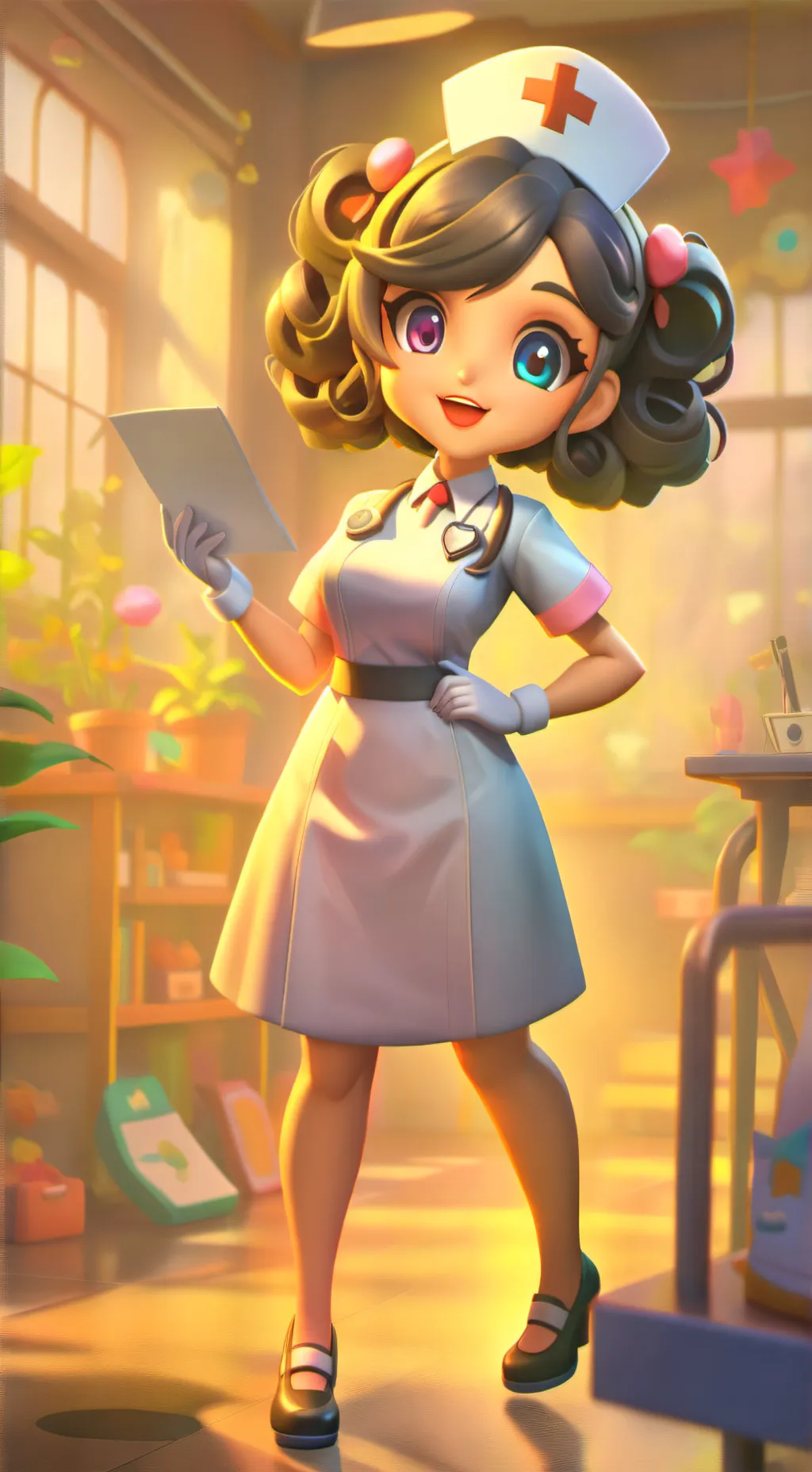 ai character: nurse  background