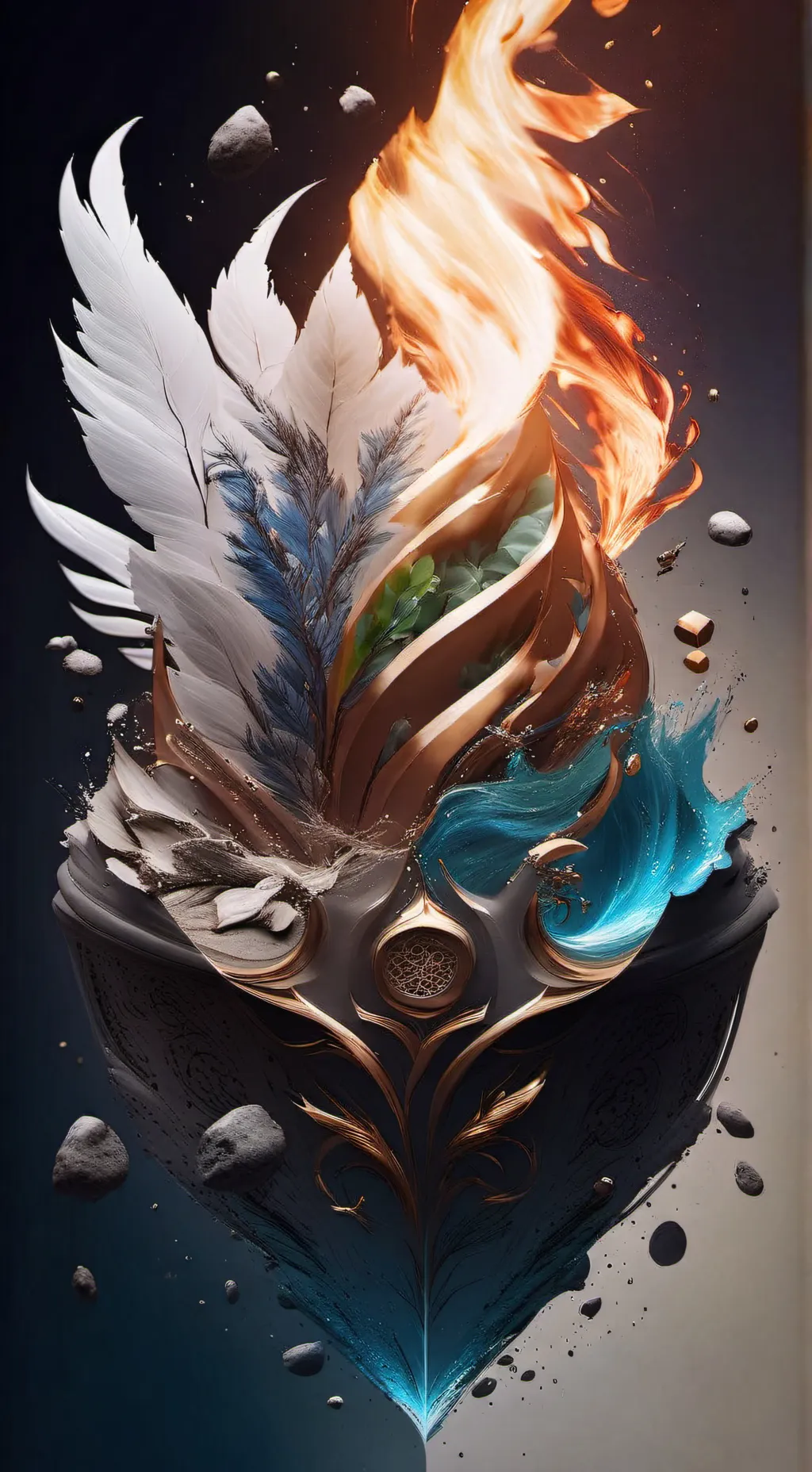 ai character: stick war elements background