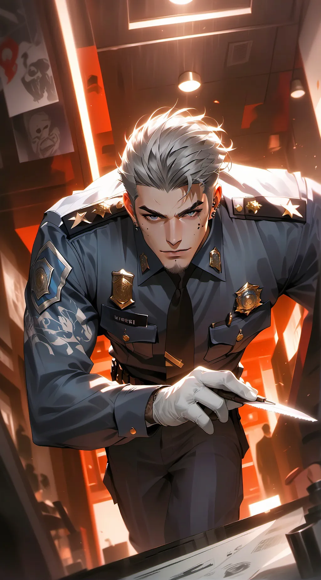 ai character: Officer Chaos background