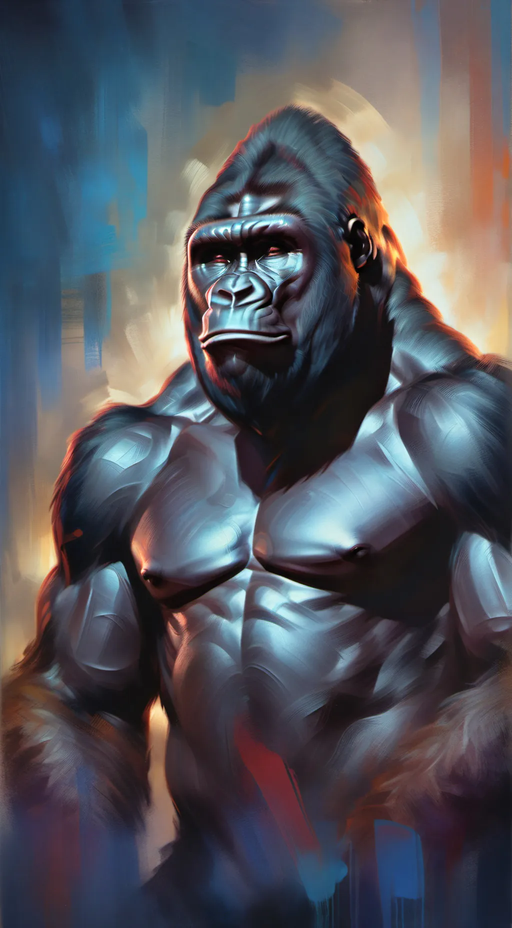 ai character: 100 men vs 1 goril background