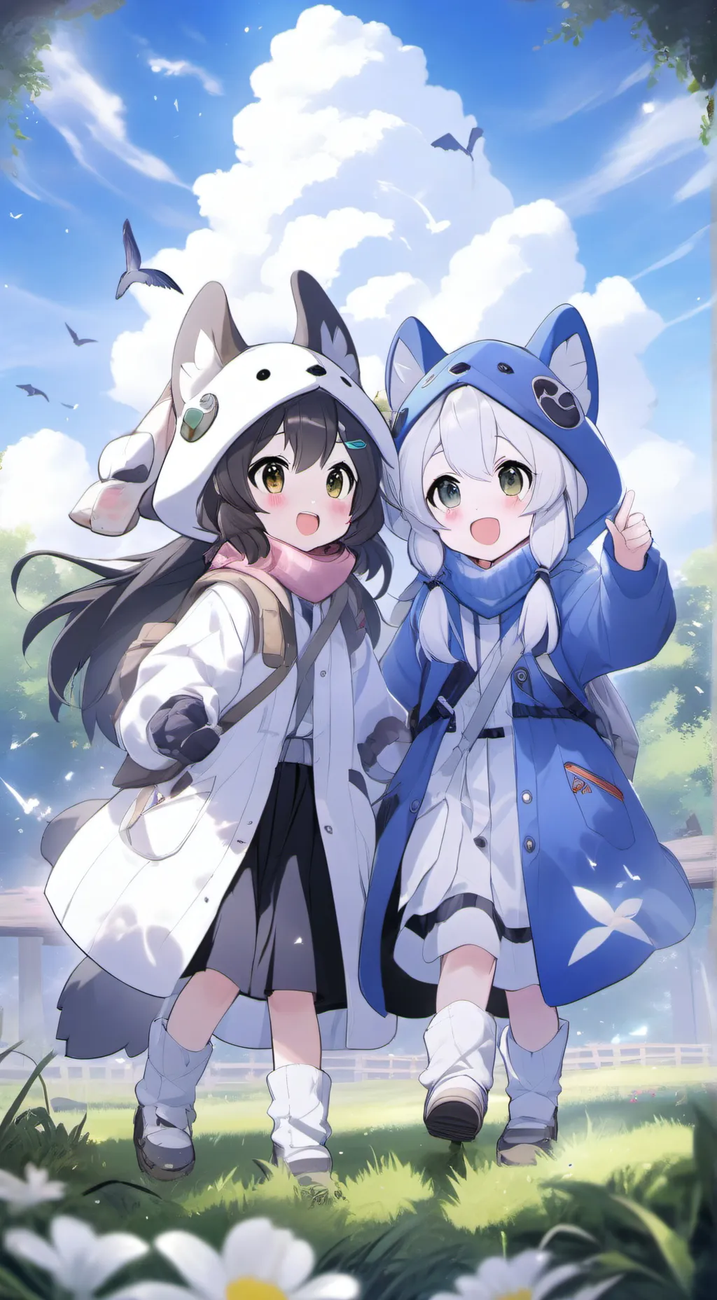 ai character: emili y luna background