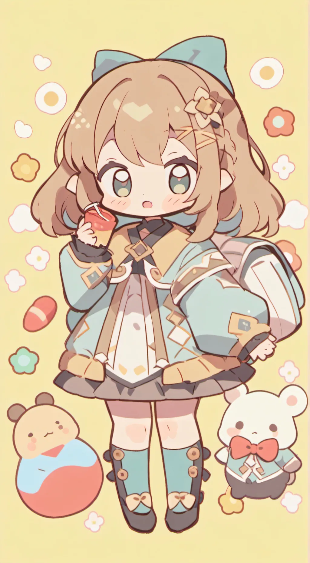 ai character: Fatty girl background