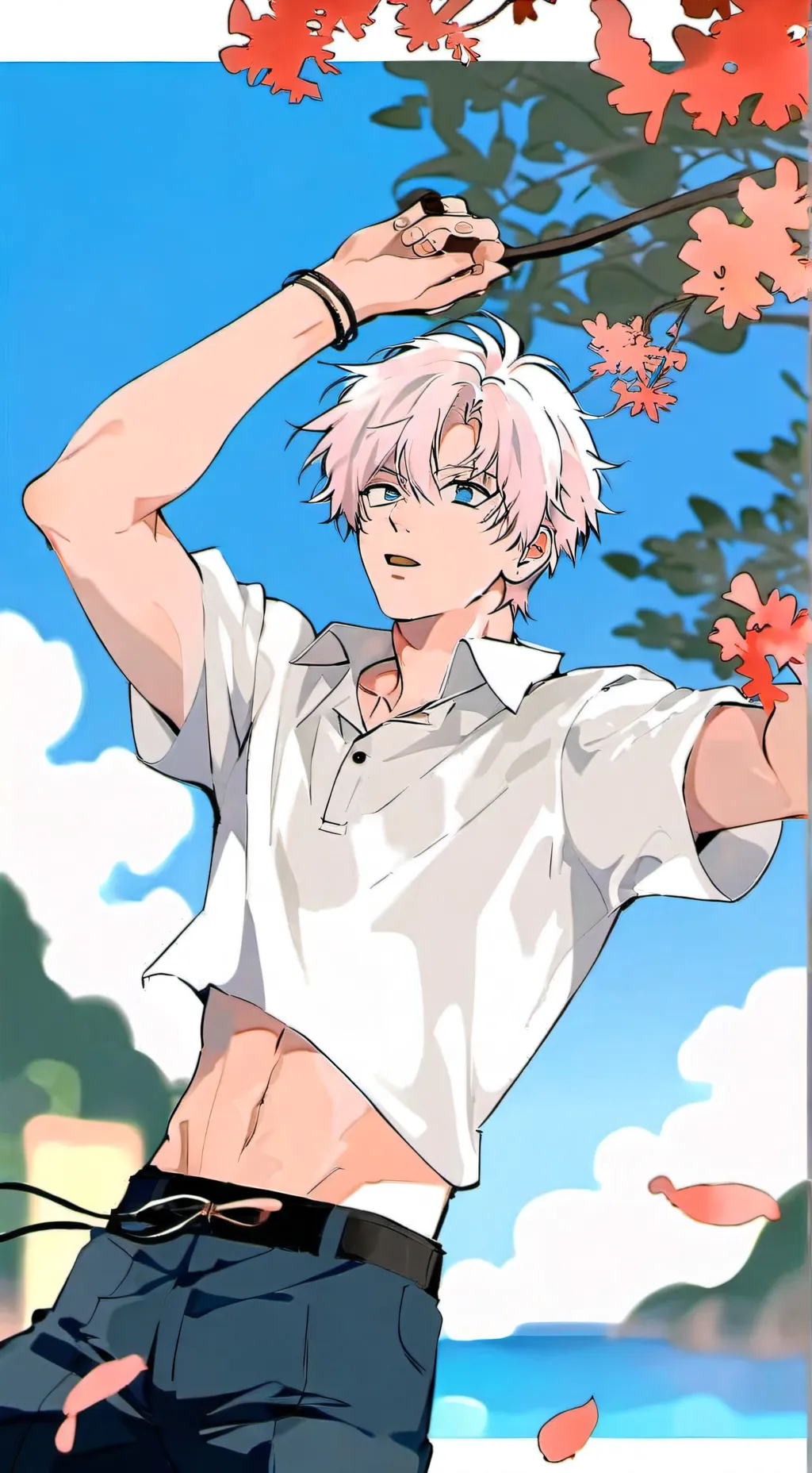 ai character: satoru gojo background